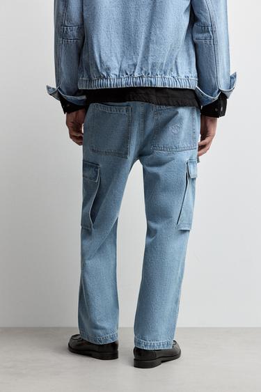 Loose-Fit Cargo Jogger Jeans — INDIGO 4