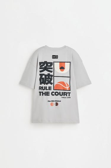 T-shirt with a maxi print on the back — PALE GREY 2