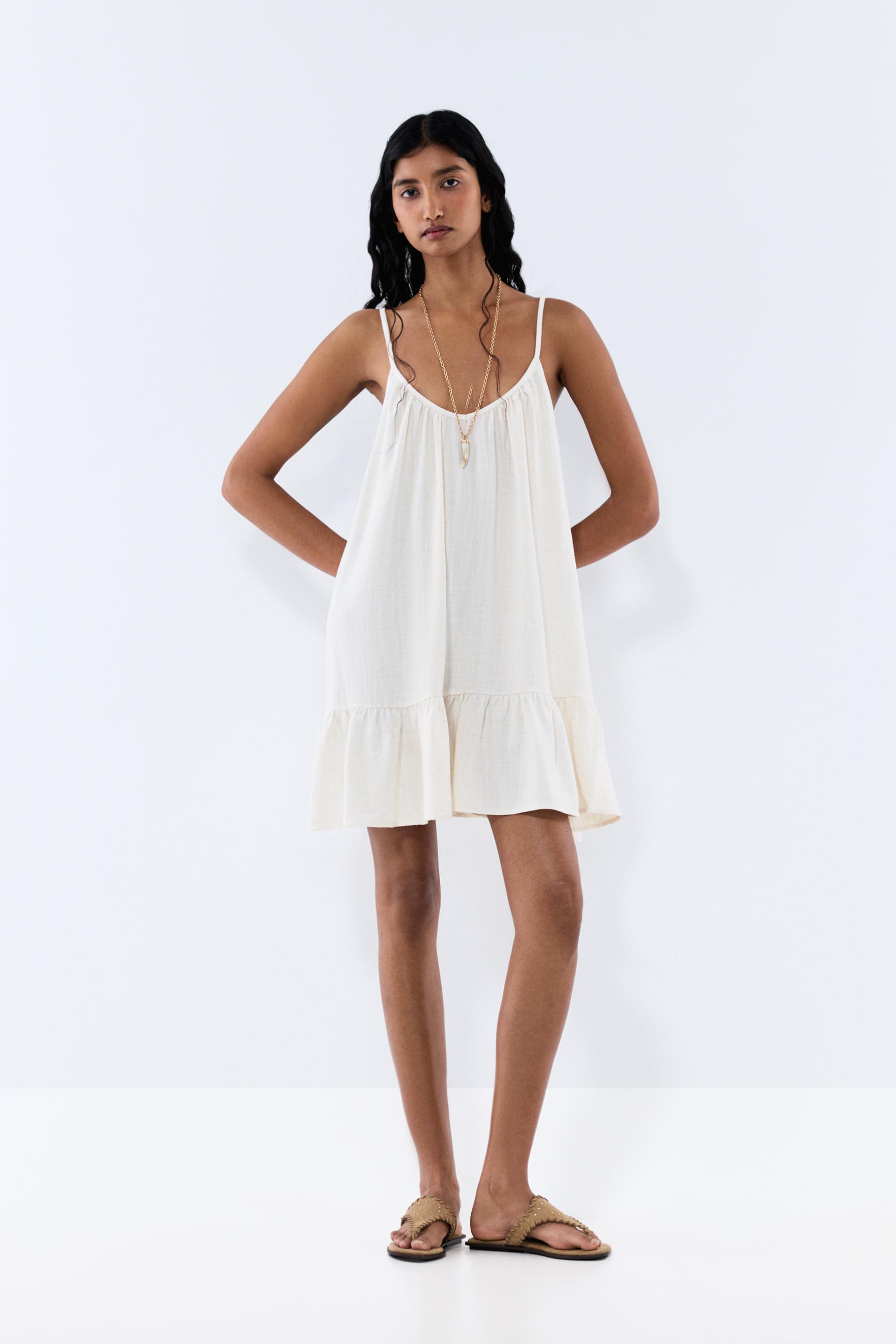 Short flowing dress — BEIGE