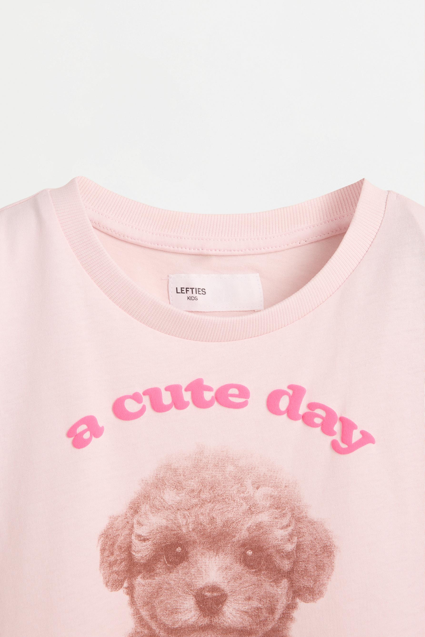 Raised print T-shirt — CHALK PINK