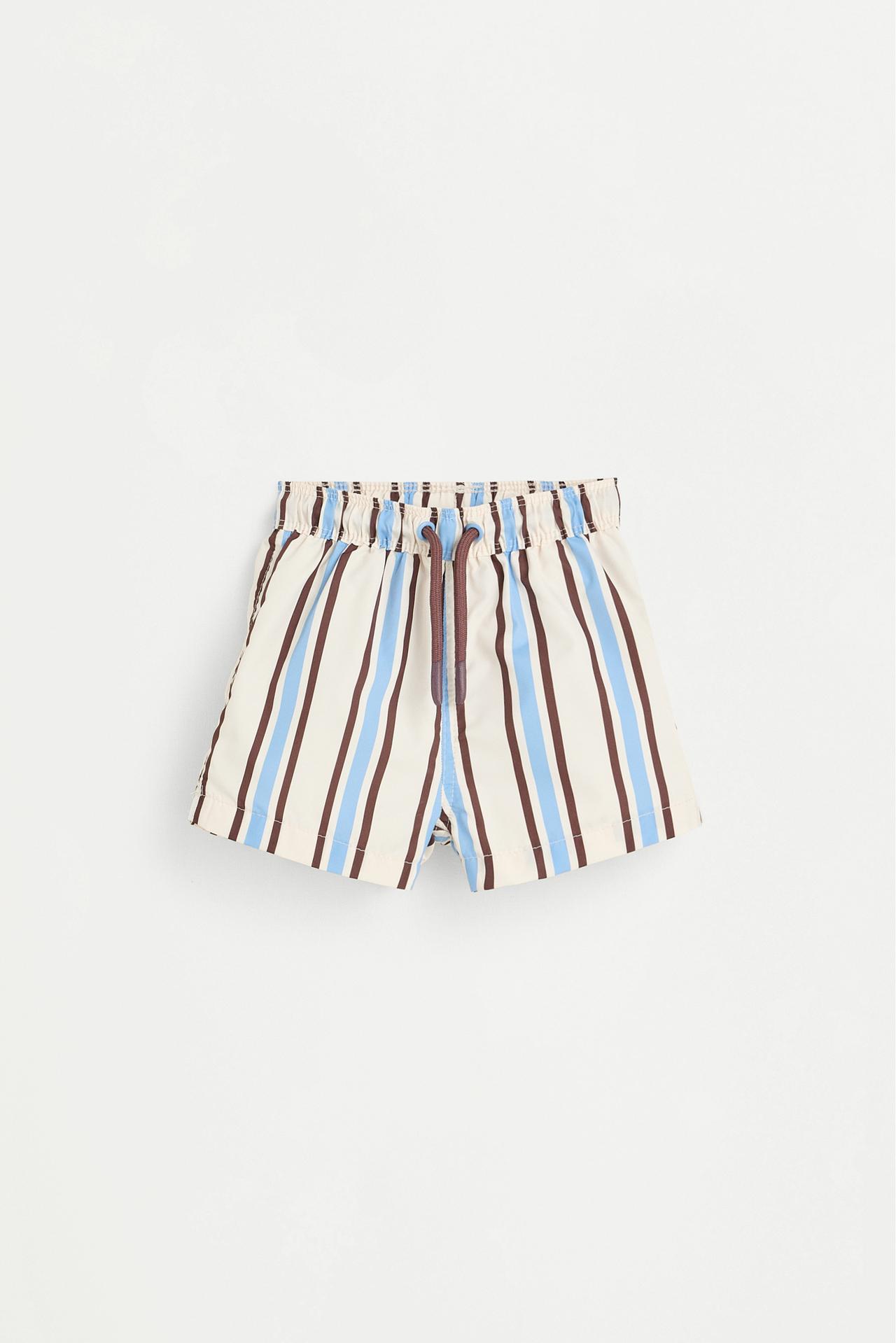 Baby Boy | Brown striped swim shorts — DEEP BLUE
