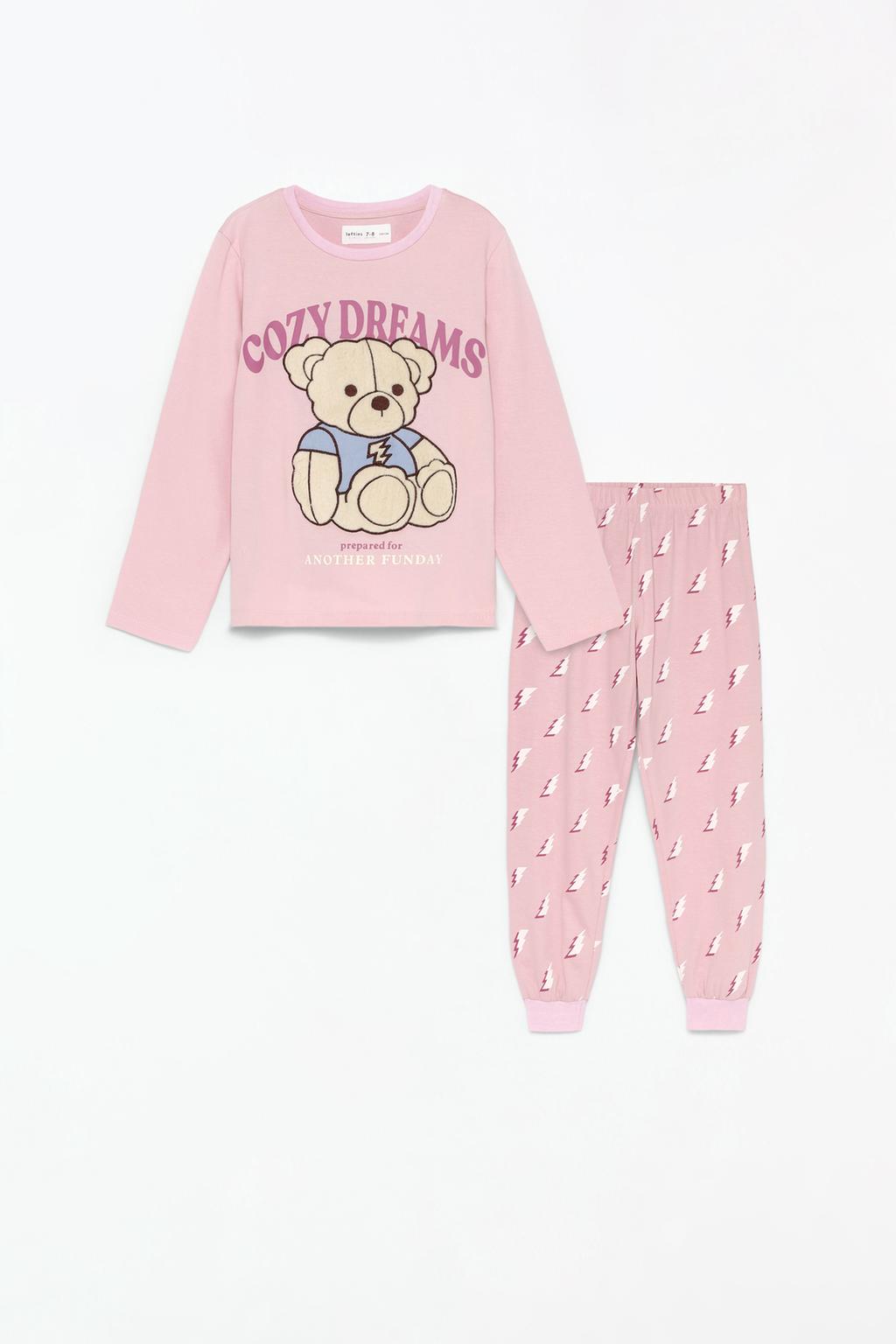 Faux fur patch pyjamas