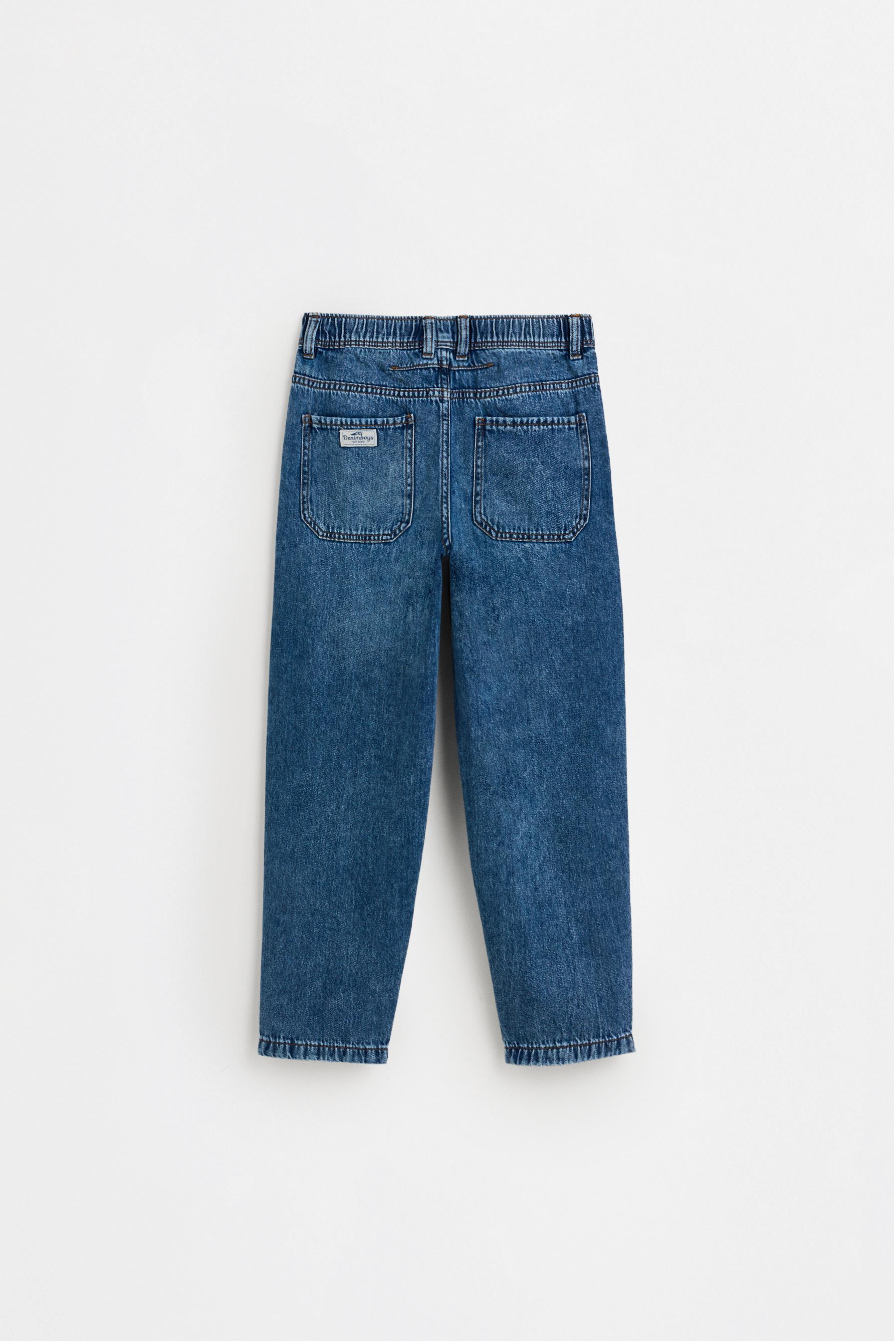 Seamed barrel jeans — DARK NAVY