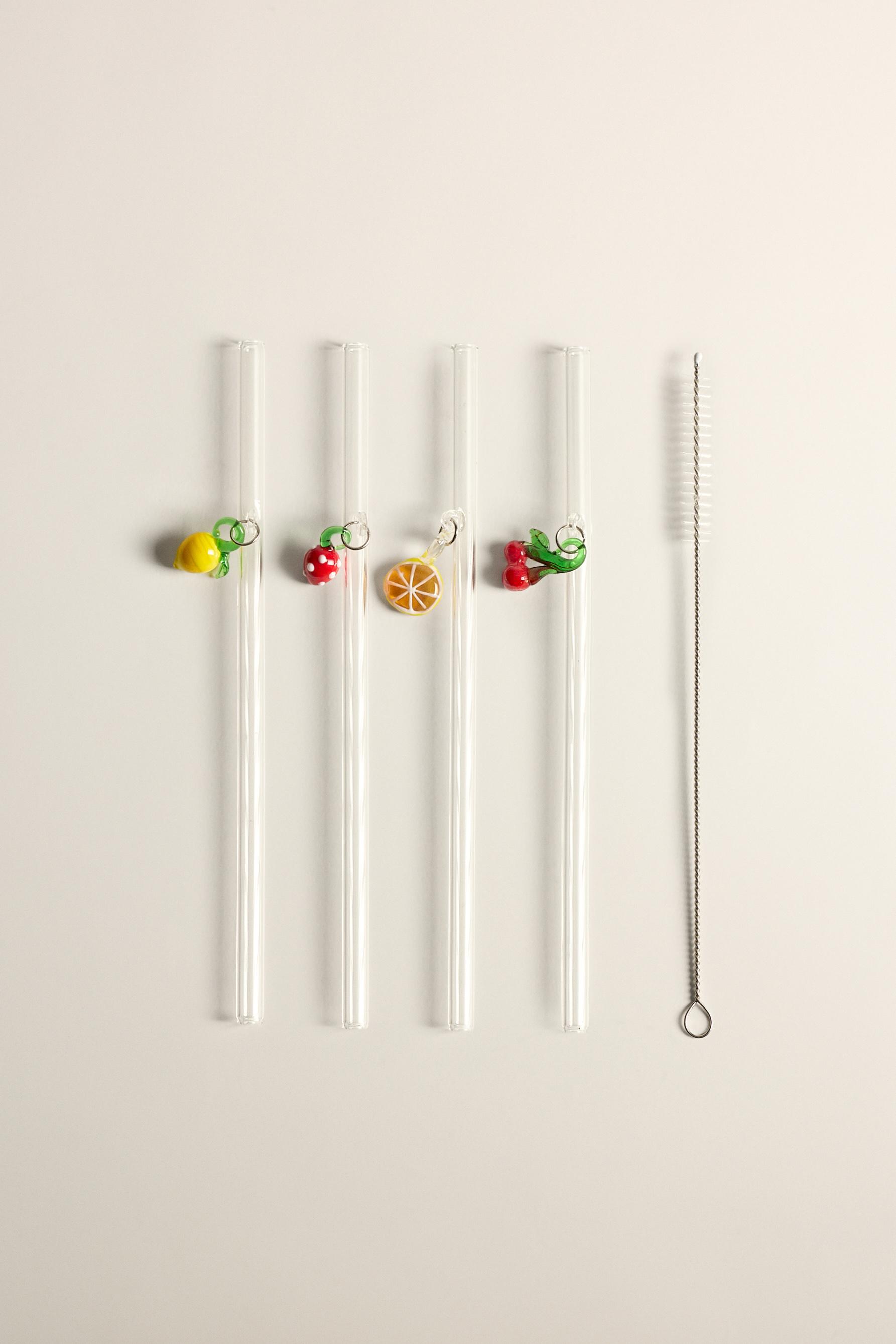 Pajitas borosilicato y limpiador (Set 5)