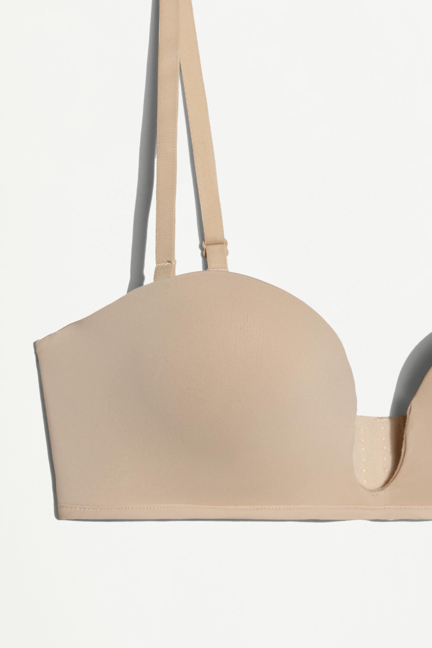 Plunge bandeau bra — ECRU