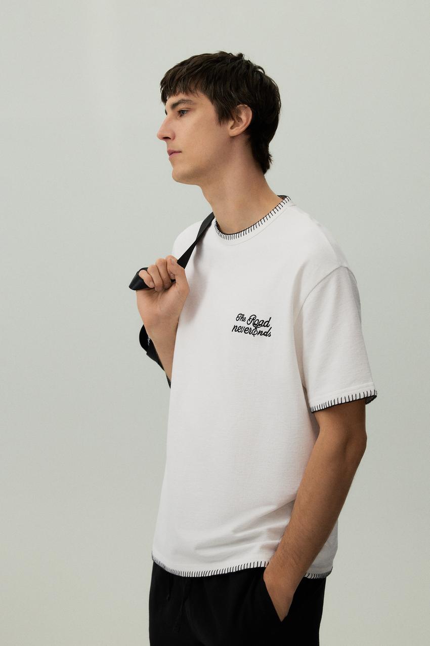 Bordada Playeras De Hombres Camiseta Bordados Playeras ROPA Hombre