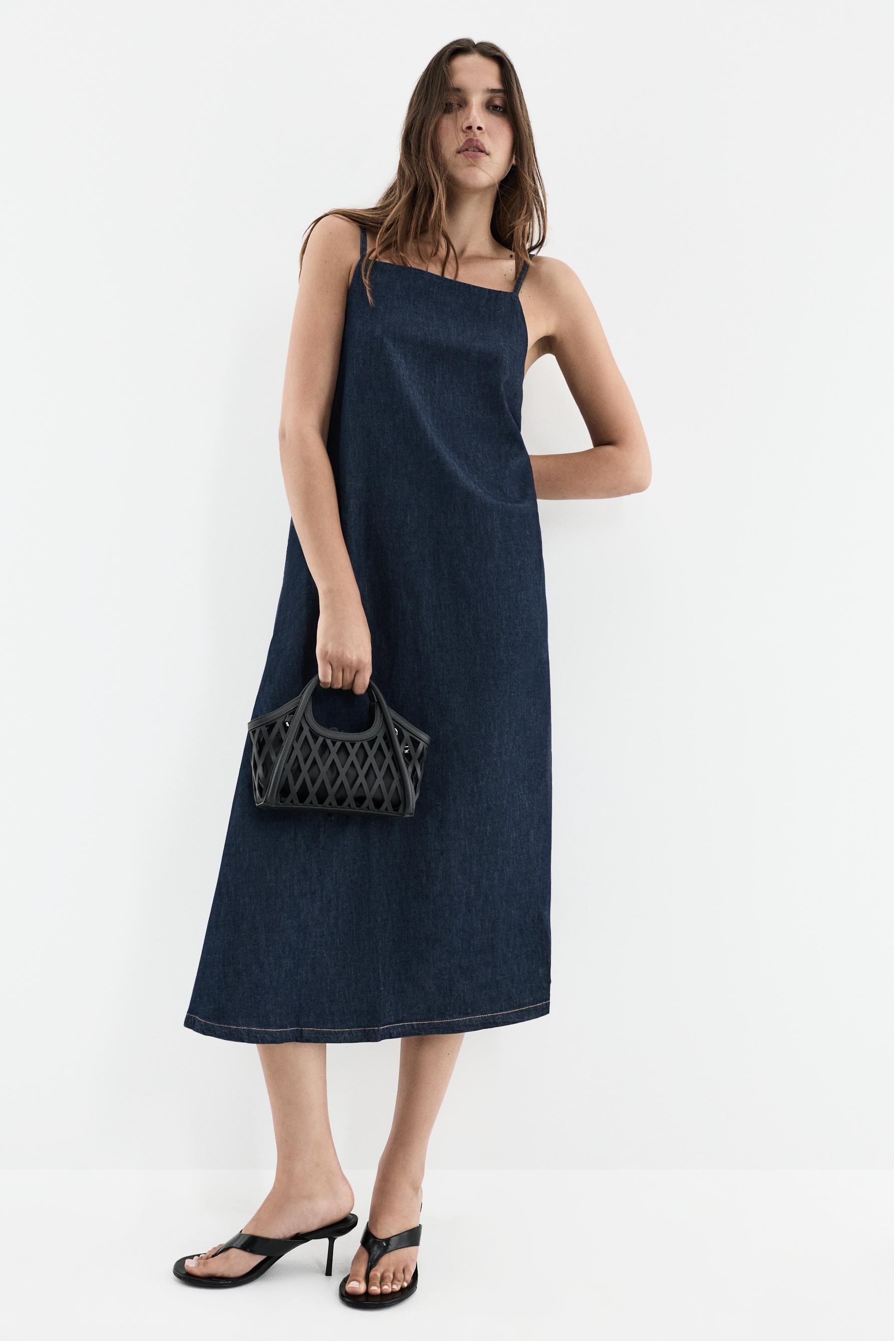 Lightweight denim dress — NAVY