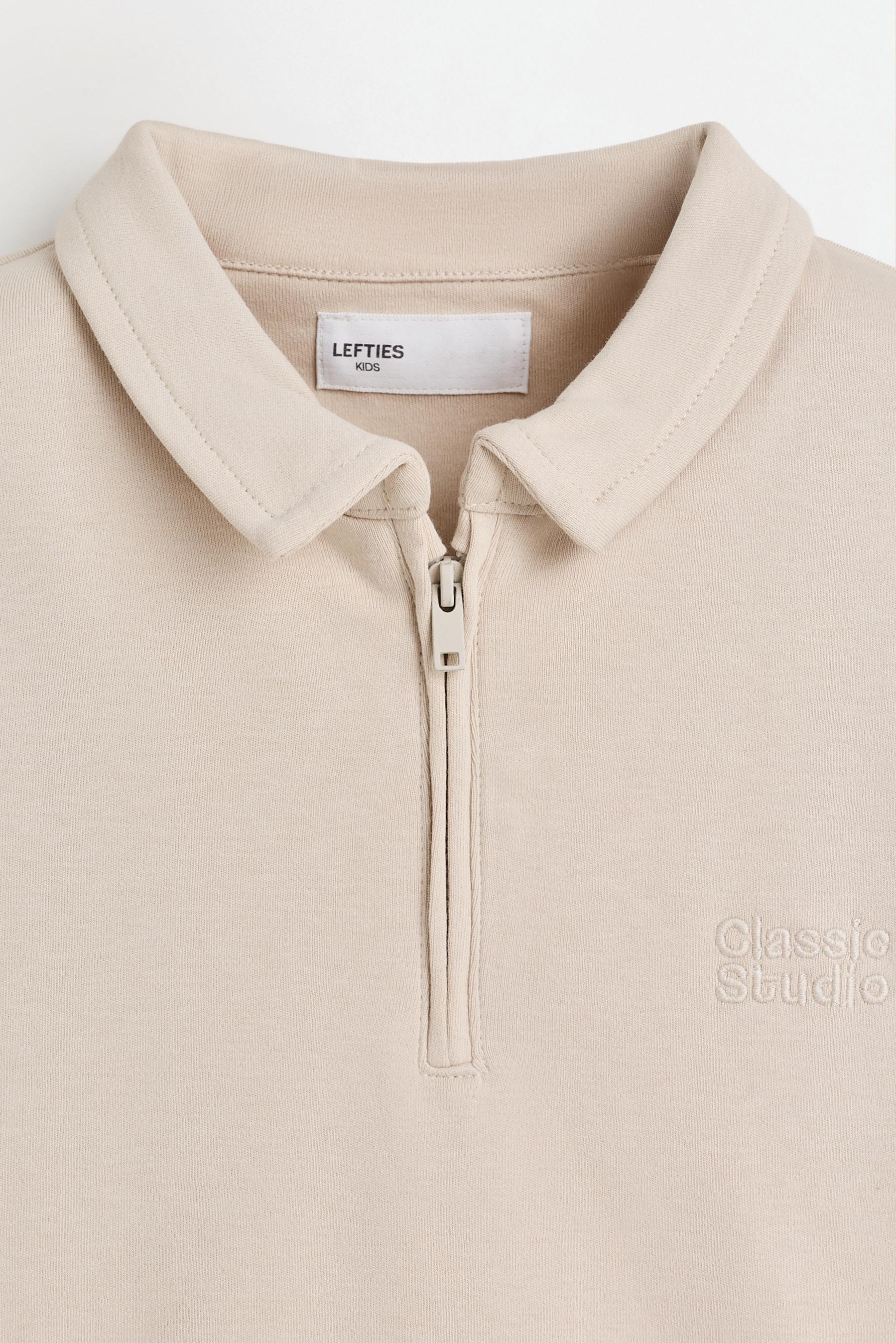 Interlock polo shirt — ECRU