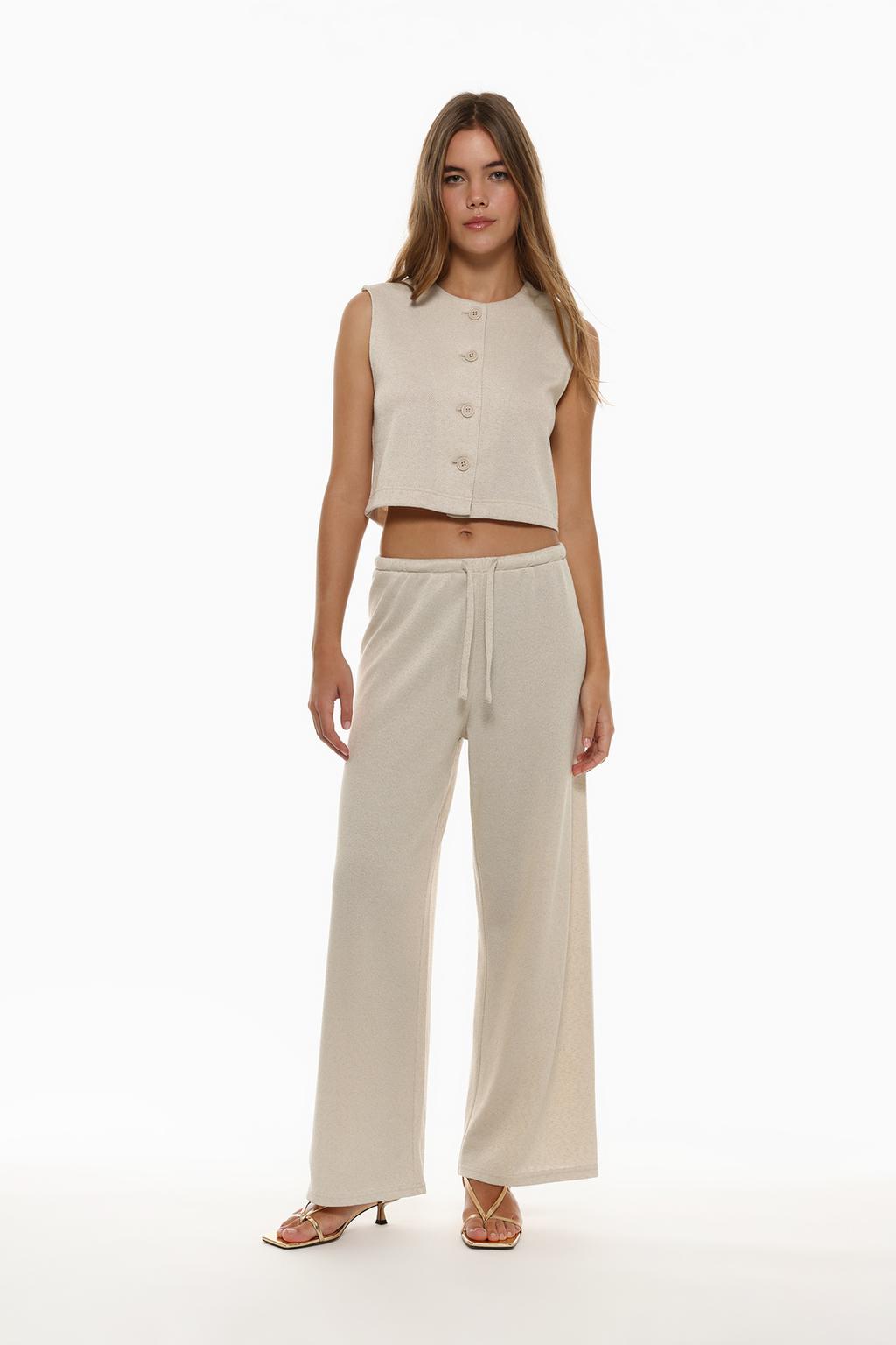 Drawstring waist trousers