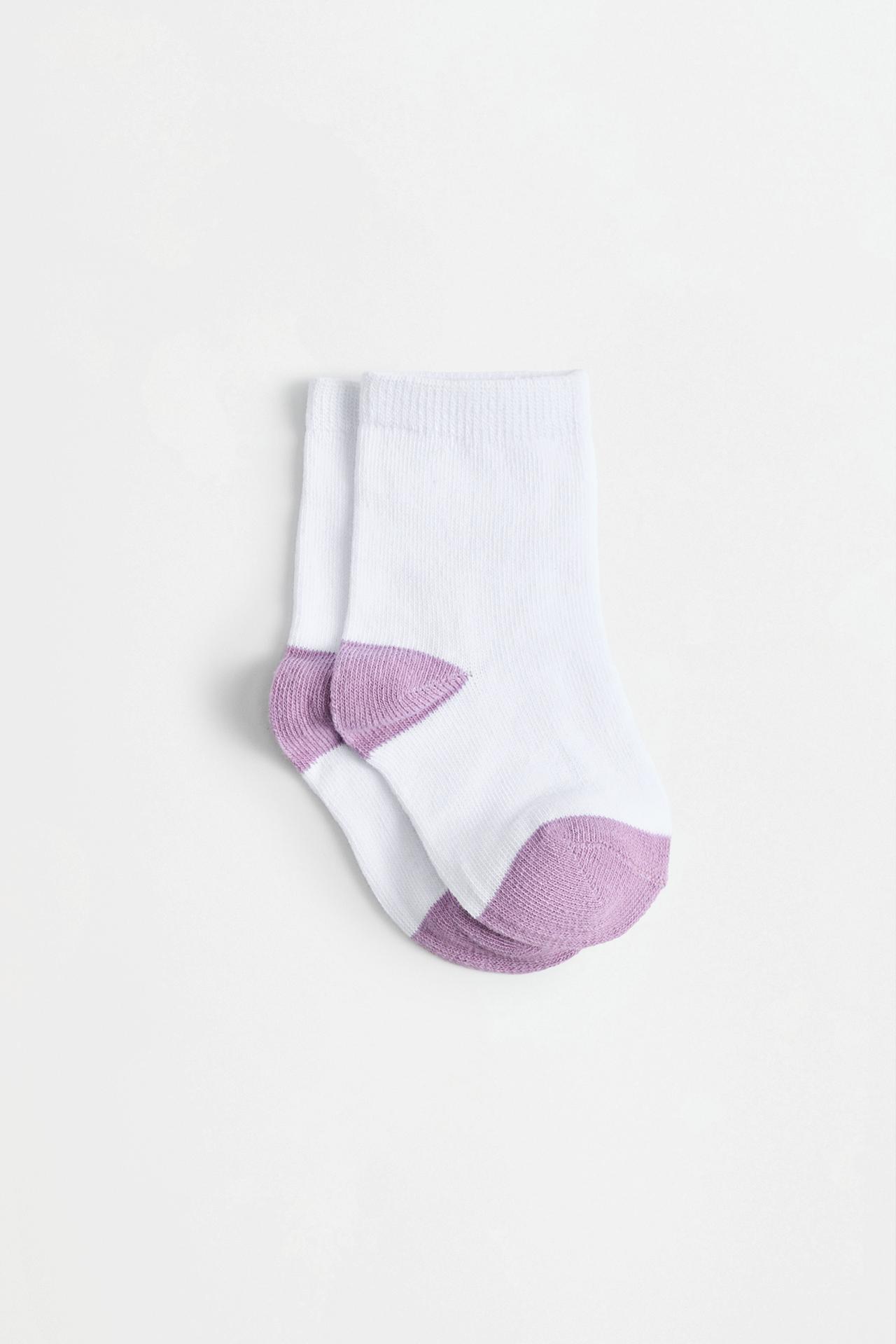 Solid Long Socks (10-Pack) — PINK/WHITE