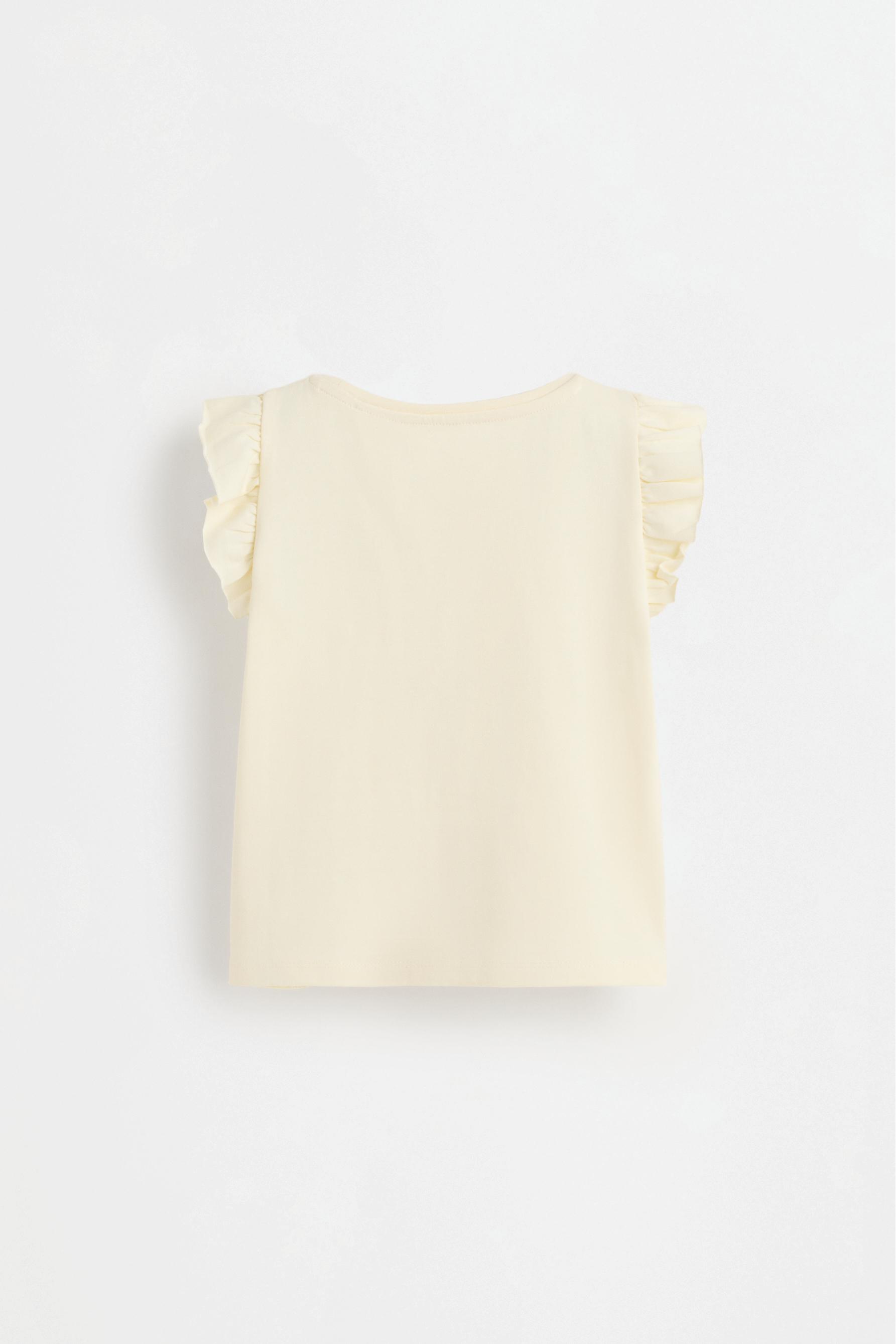 Heavy jersey ruffled T-shirt — BUTTER