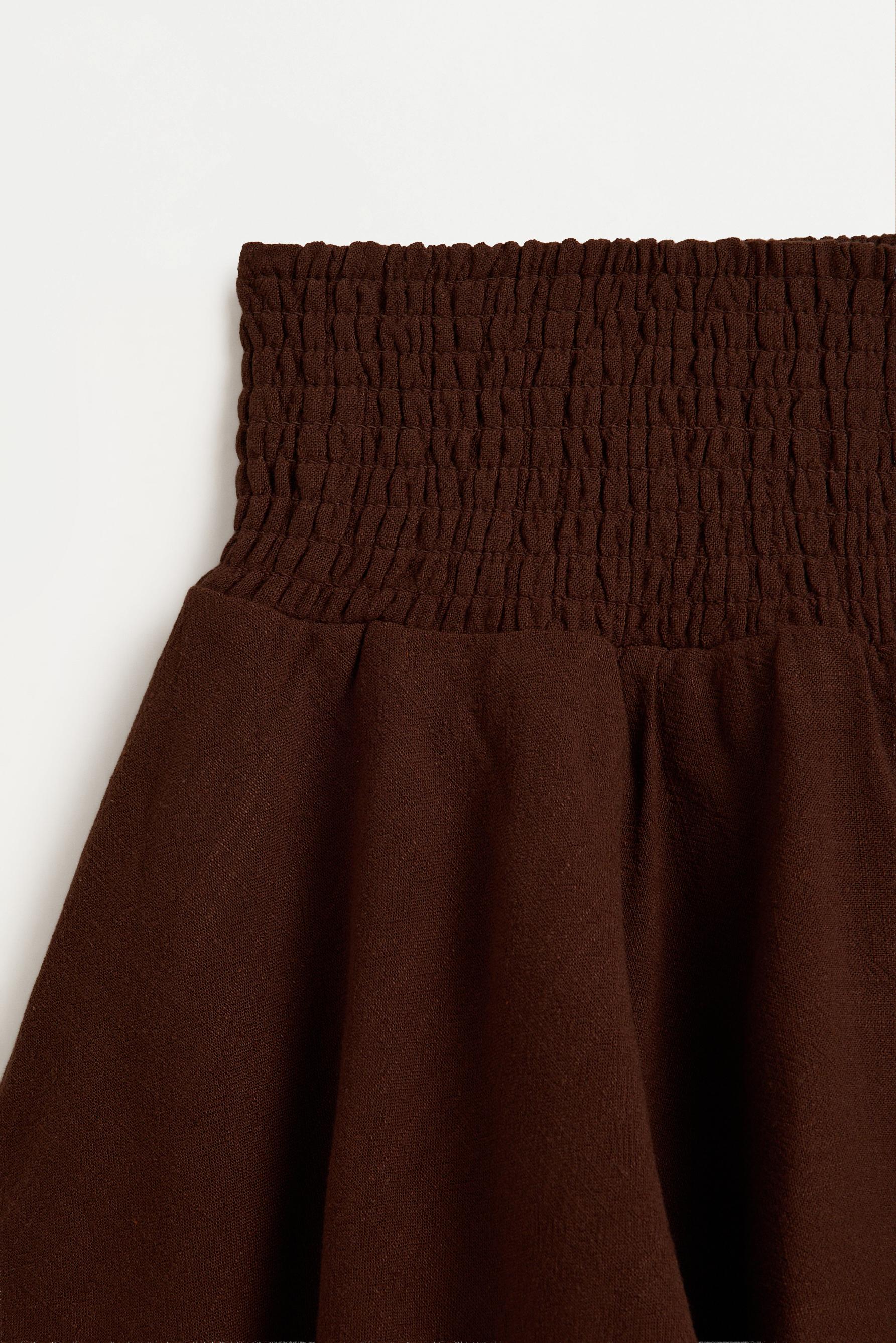 Short rustic skirt with ruffles — OCHRE