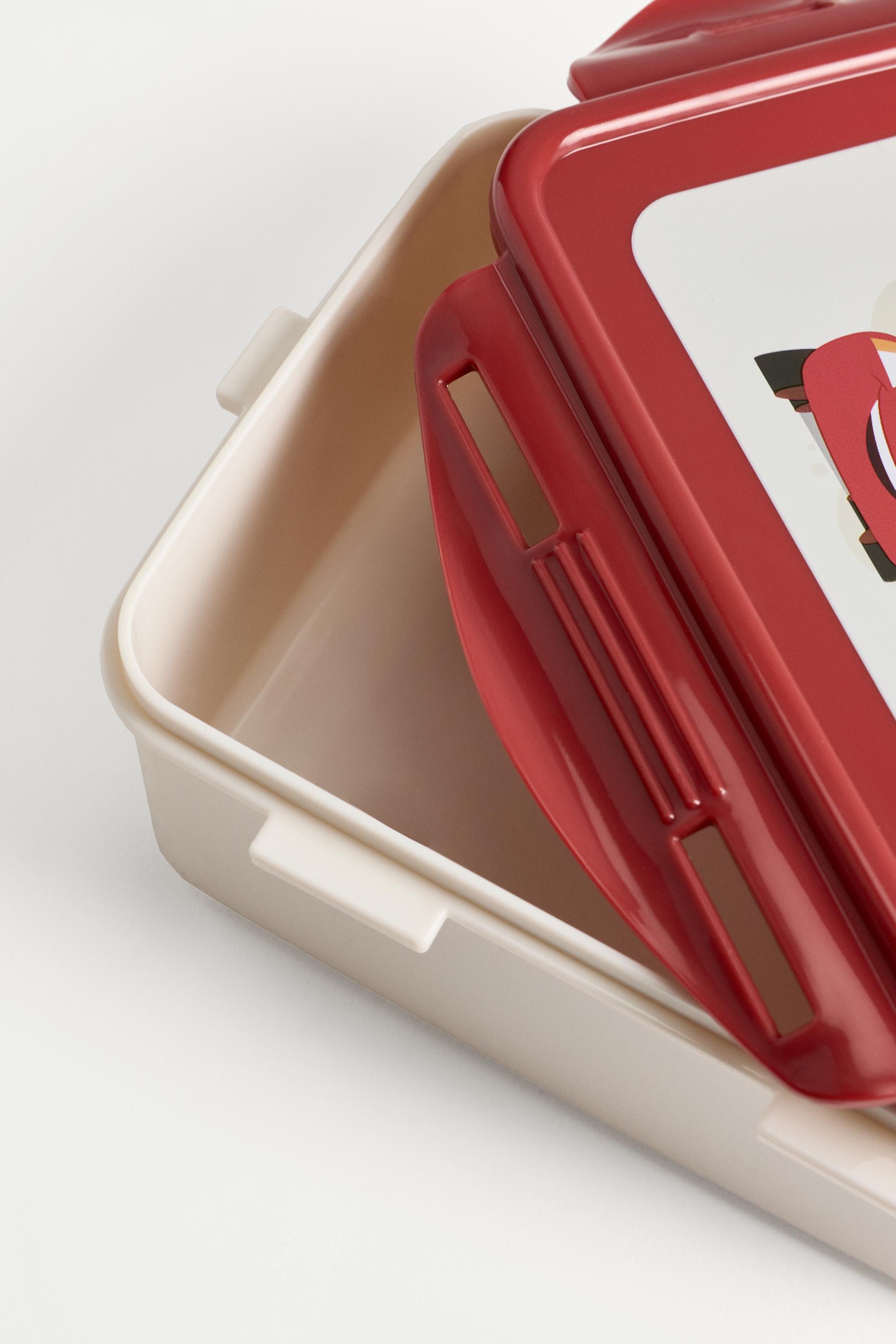 Rectangular Cars ©Disney lunch box — ECRU/RED