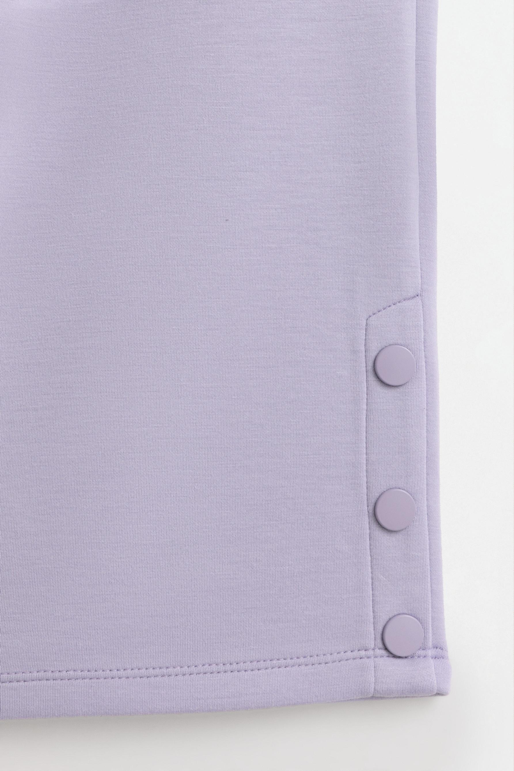 Viscose trousers with buttons — DARK MULBERRY