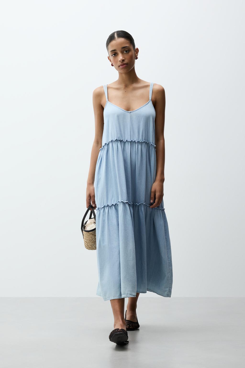 Vestito in denim leggero
