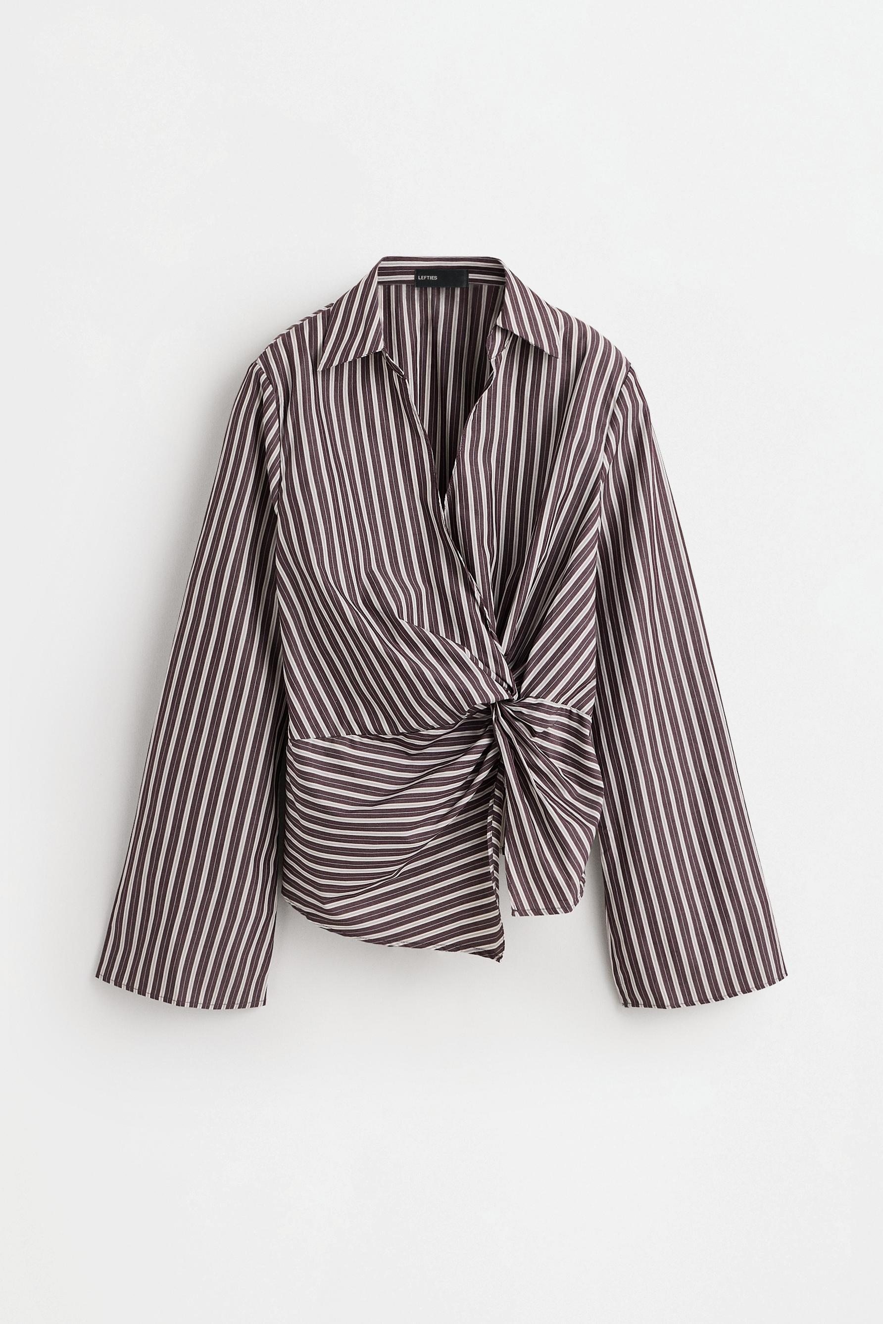 Knotted shirt — BROWN