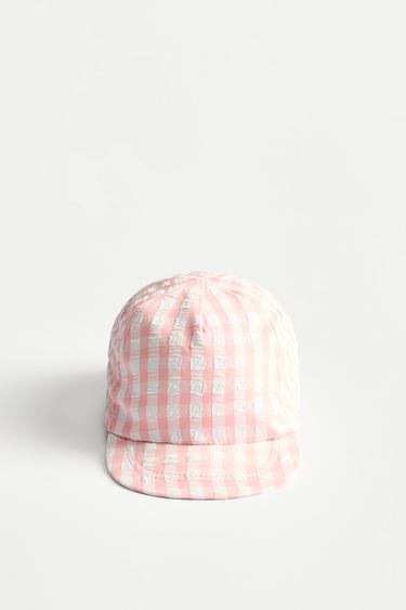 Gingham cap — PINK/WHITE 1