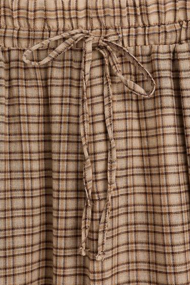 Balloon fit checked joggers — BEIGE 7
