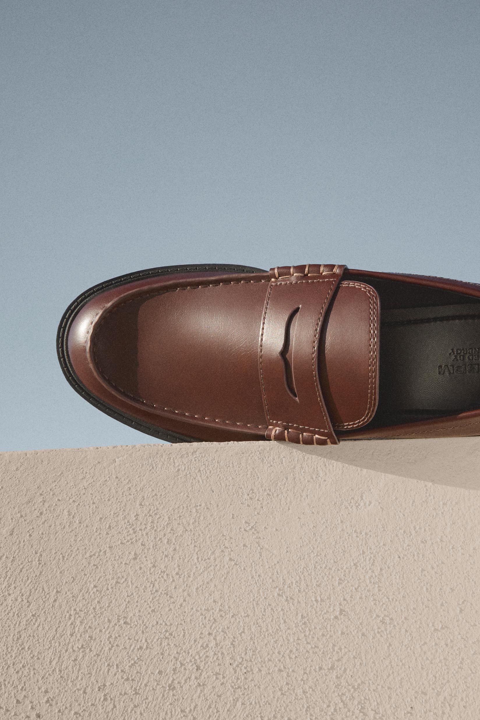 Tailored Penny Loafers — BROWN