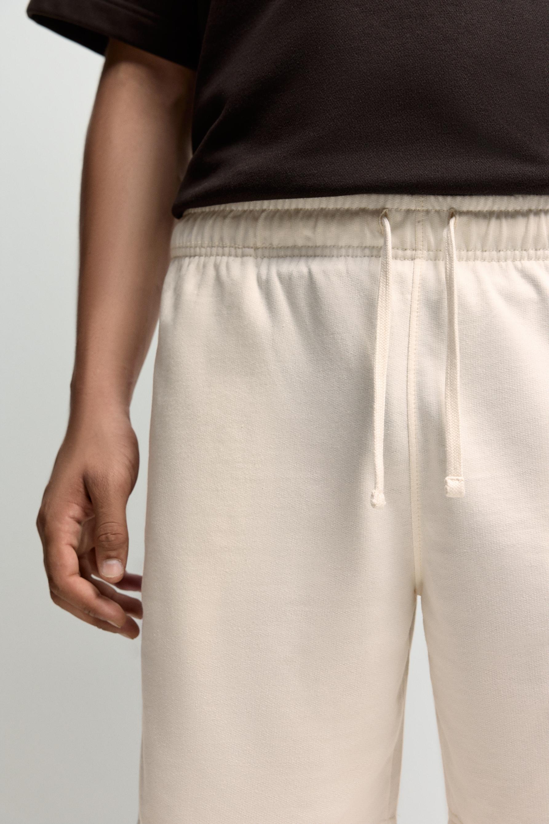 Basic tracksuit Bermuda shorts — ECRU