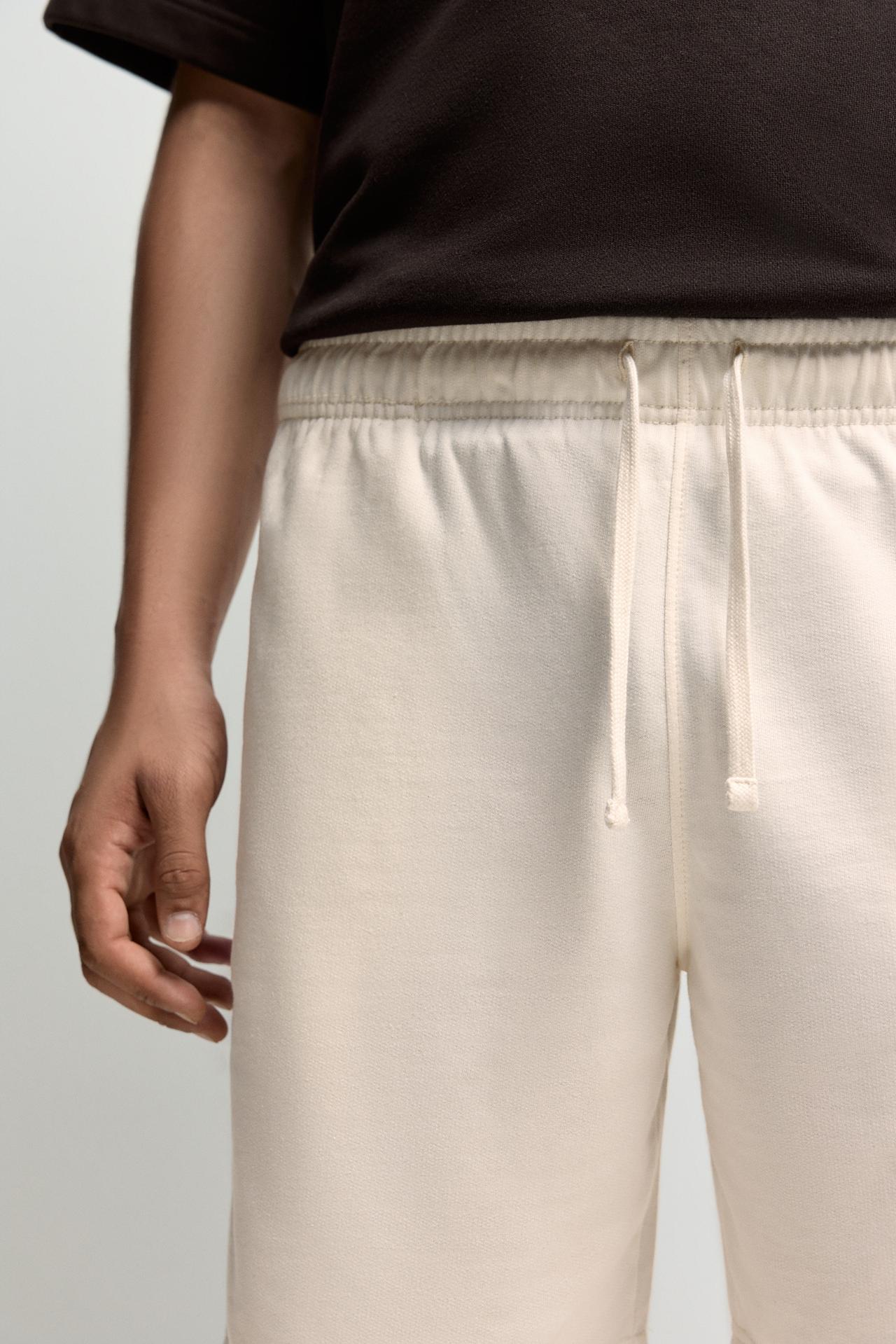 Basic tracksuit Bermuda shorts — ECRU