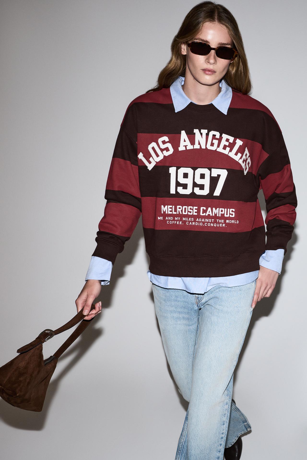 Printed sweatshirt — CHOCOLATE