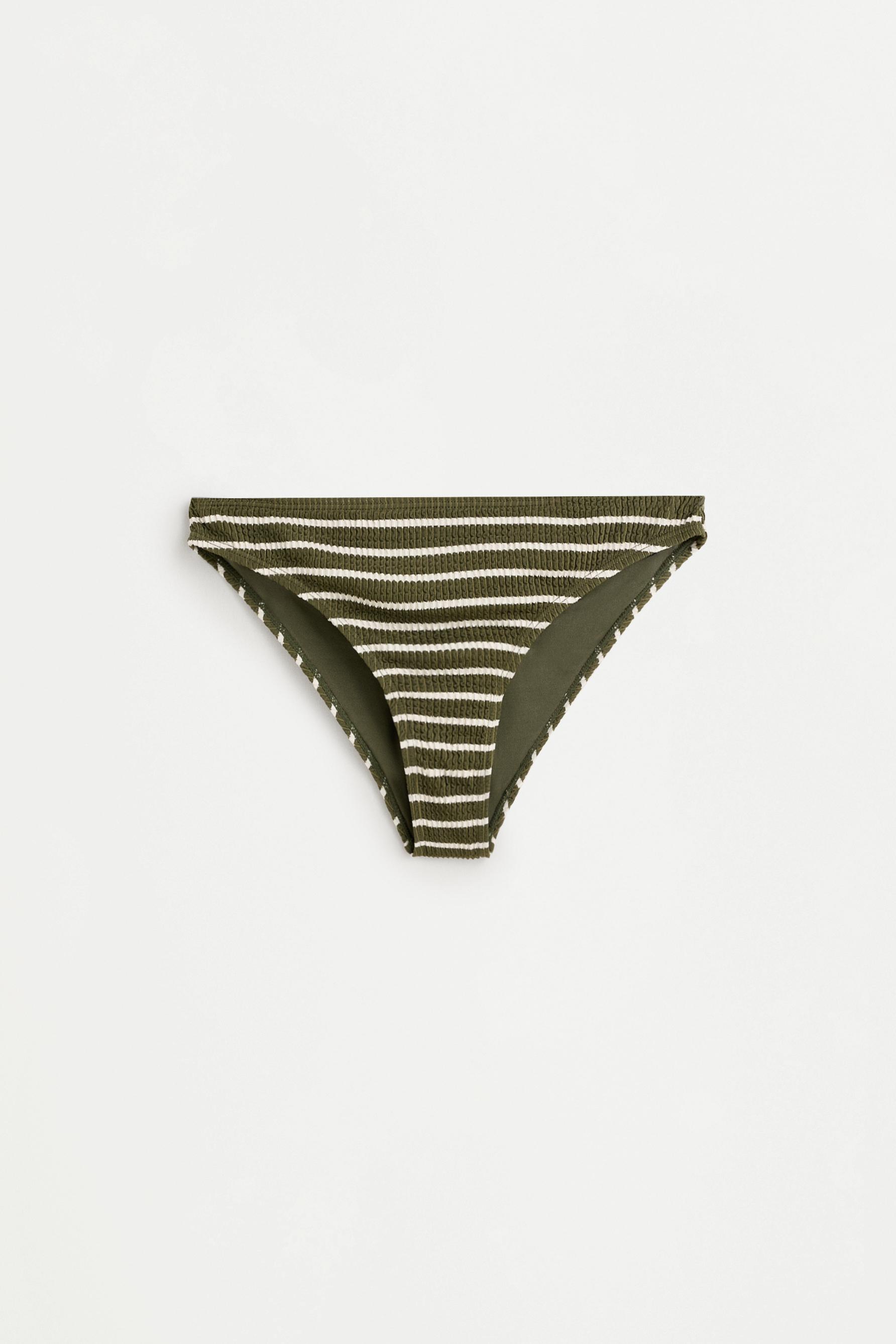 Textured bikini briefs — GREEN