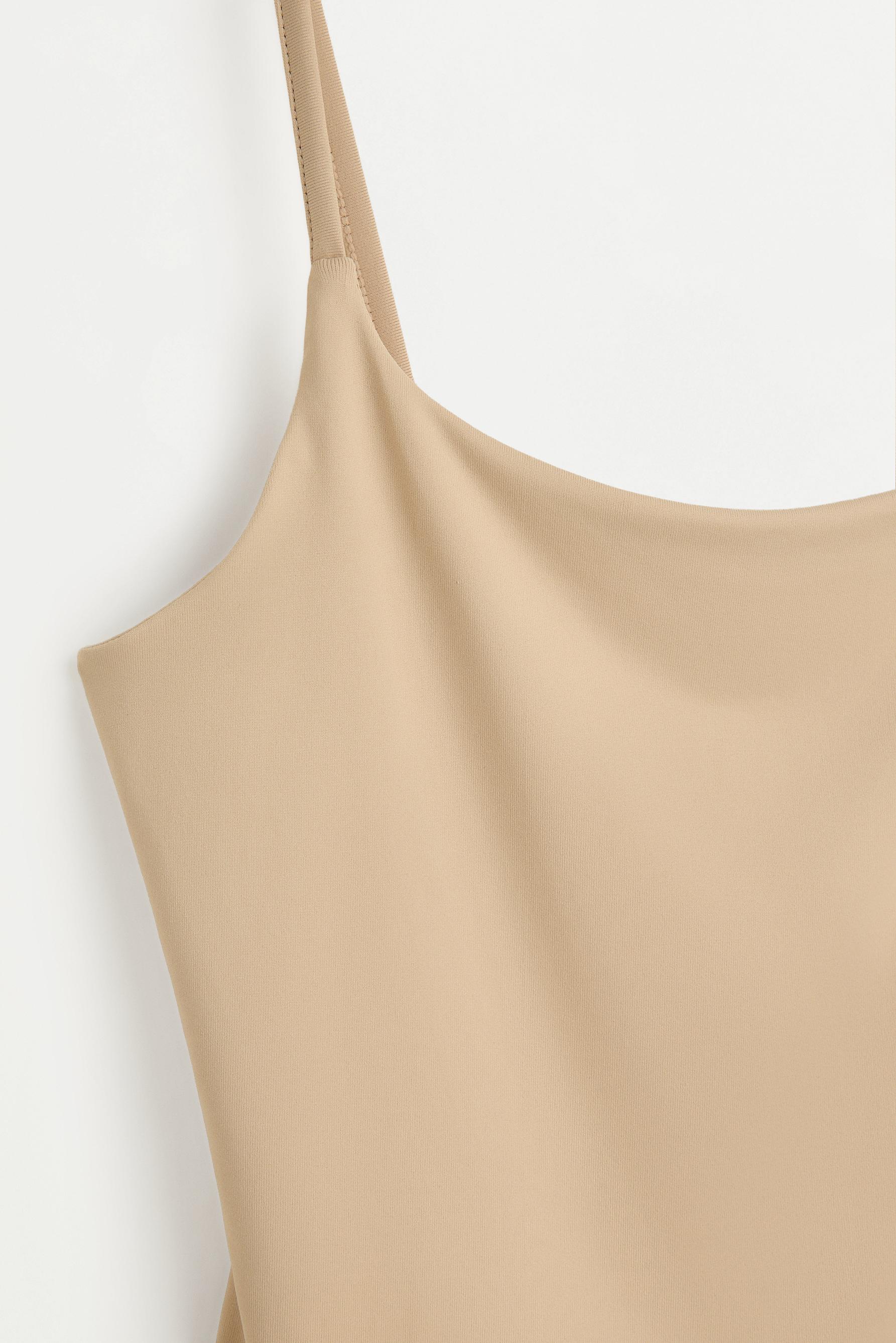Polyamide Strappy Top — BEIGE