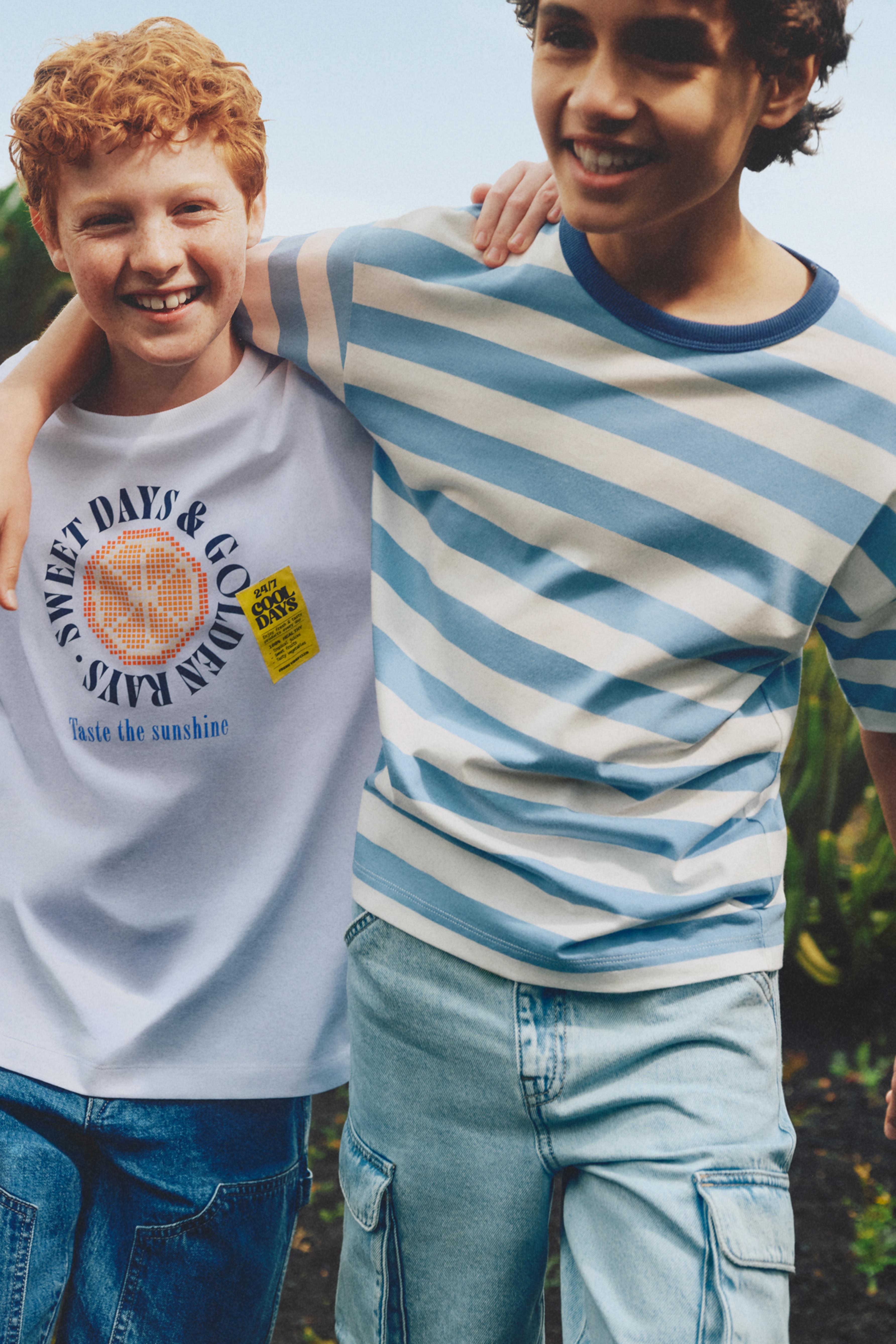 Striped T-shirt — PALE BLUE