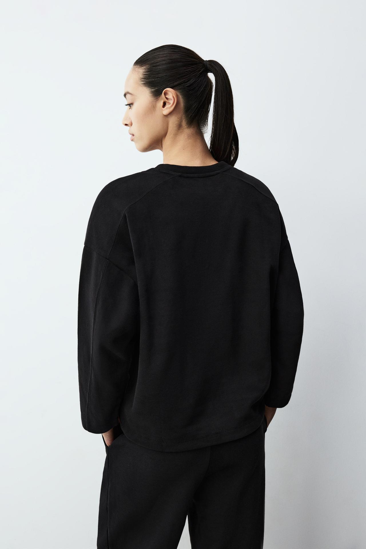 Loungewear sweatshirt — BLACK