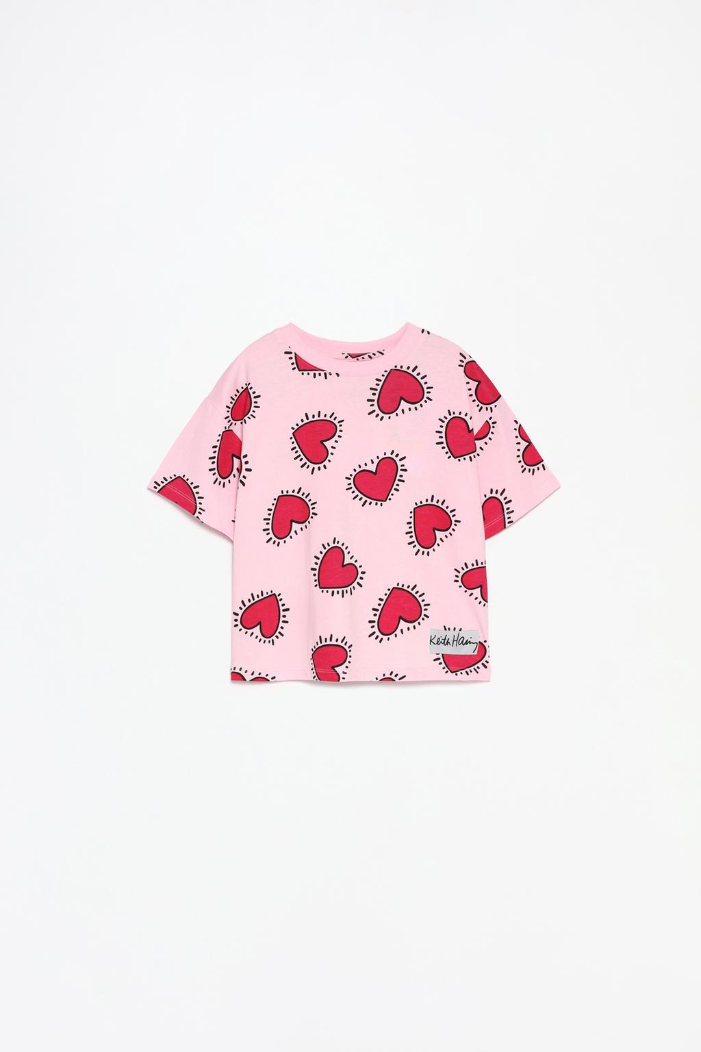 Camiseta Keith Haring® corazones
