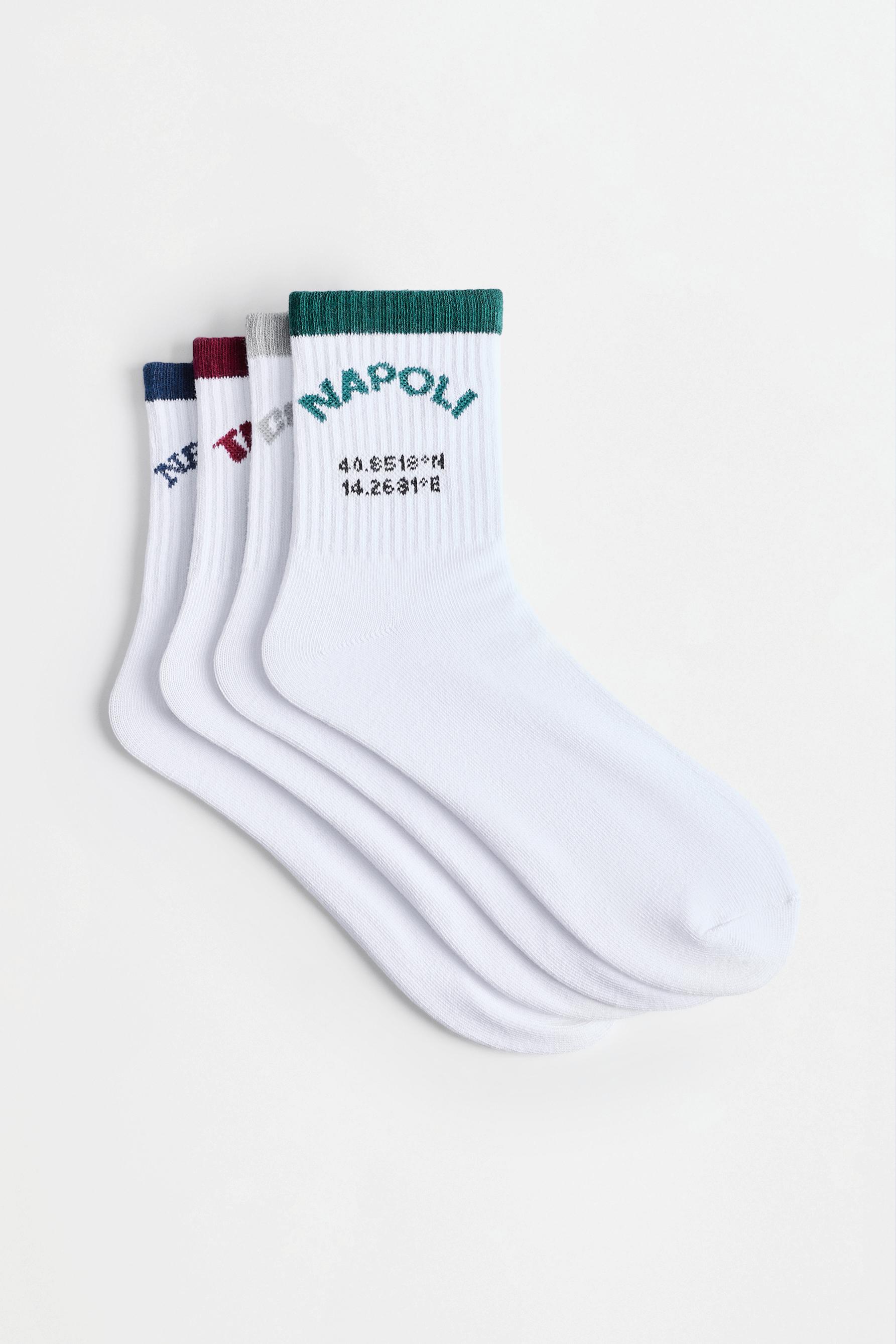 City ankle socks (4-pack) — BLUE/WHITE