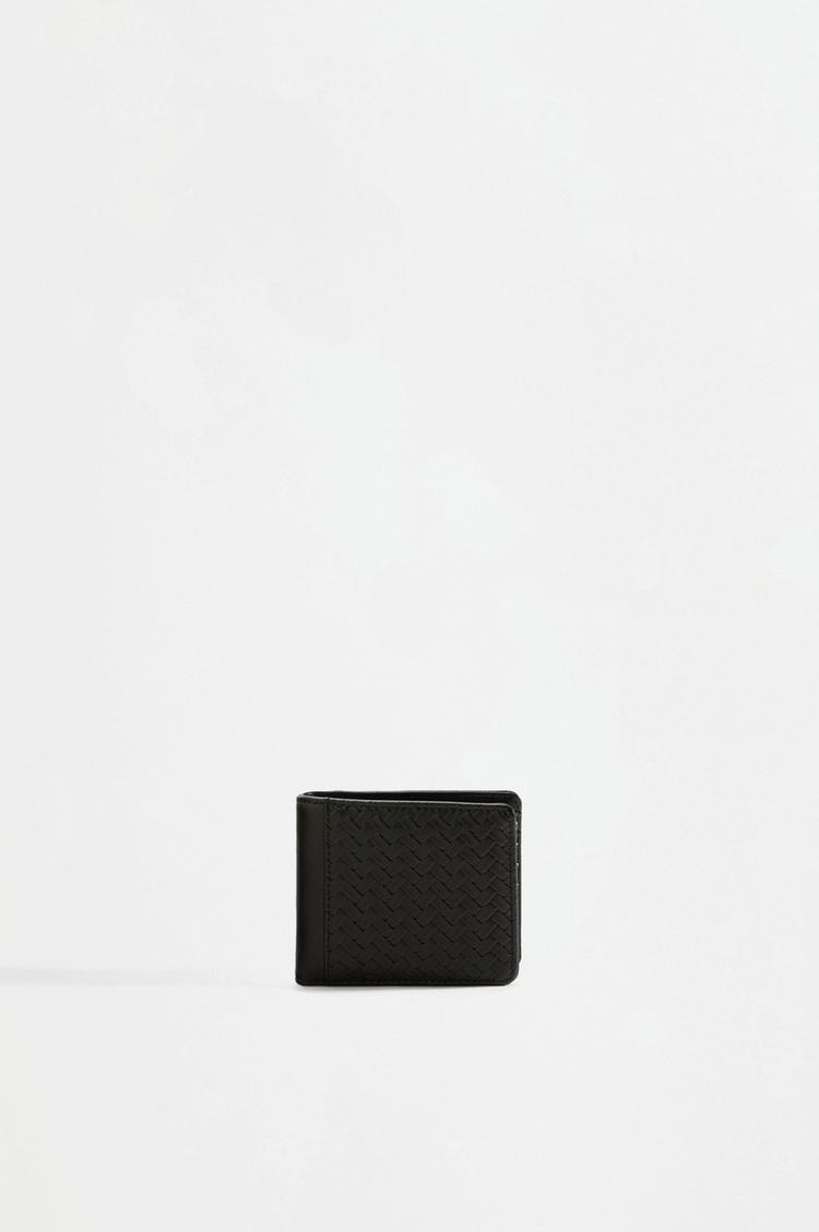 Woven wallet — BLACK