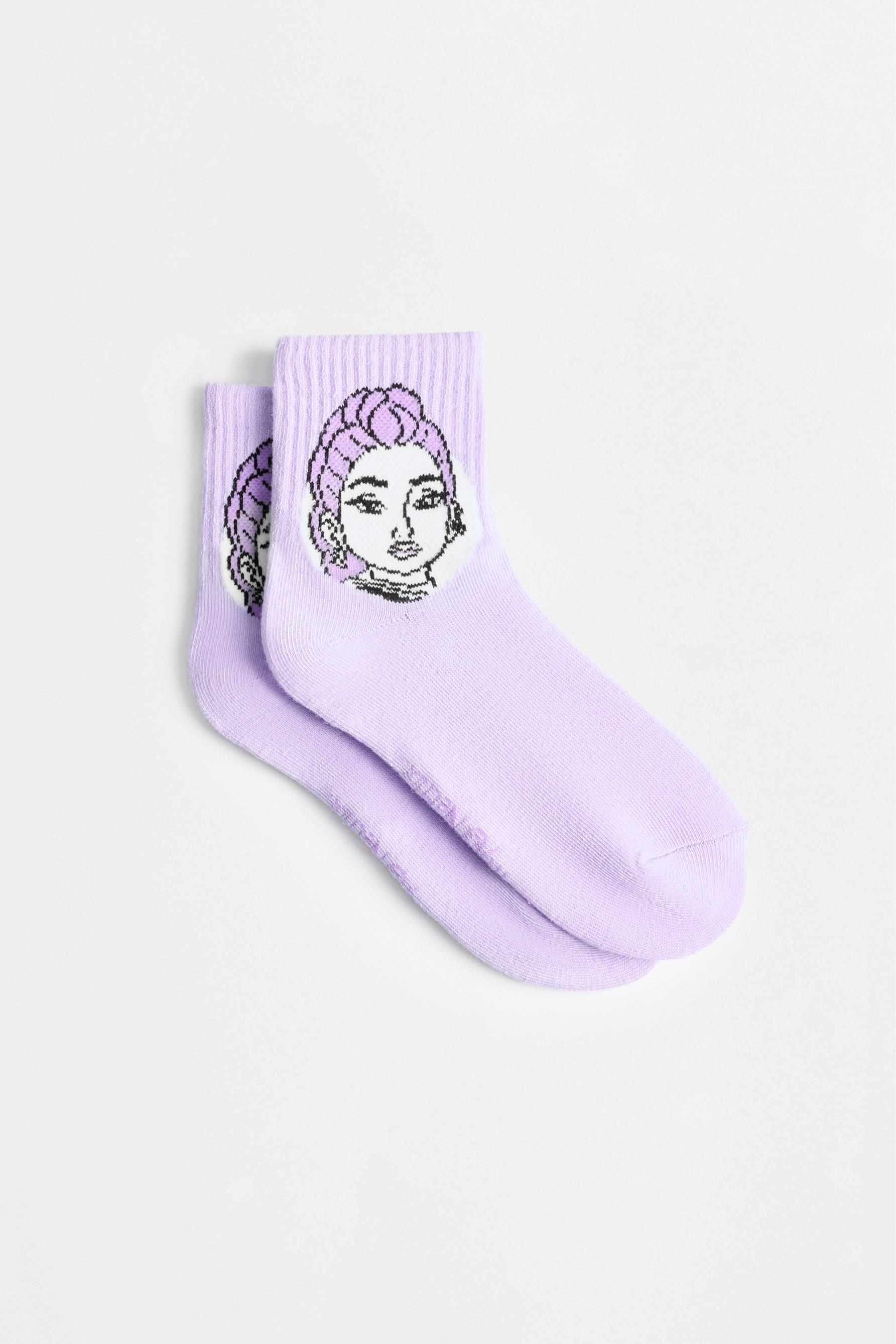 Huntrix K-Pop Demon Hunters ™/© Netflix Ankle Socks (3-Pack) — LILAC/WHITE