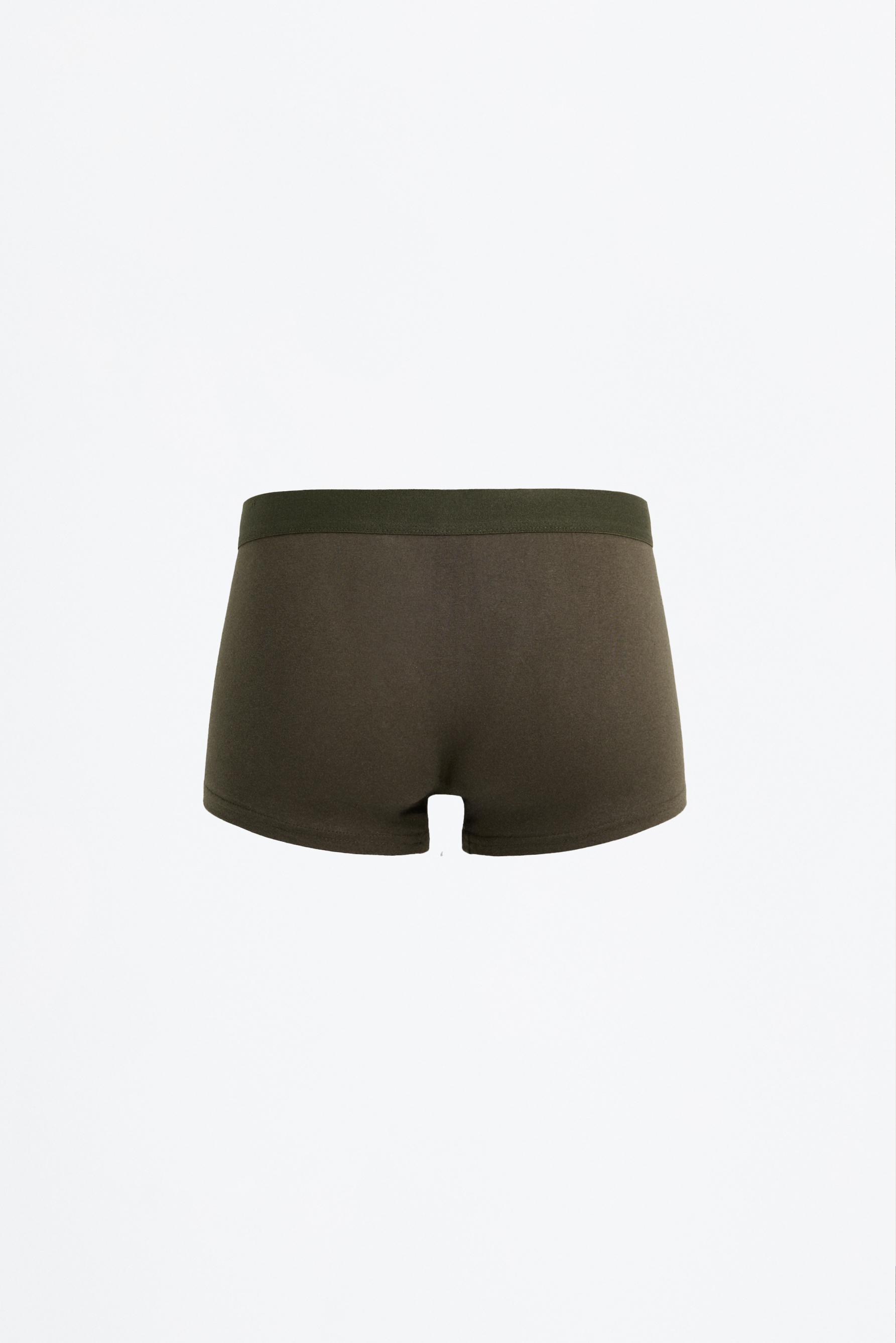 Pack of 7 plain boxers — DARK KHAKI