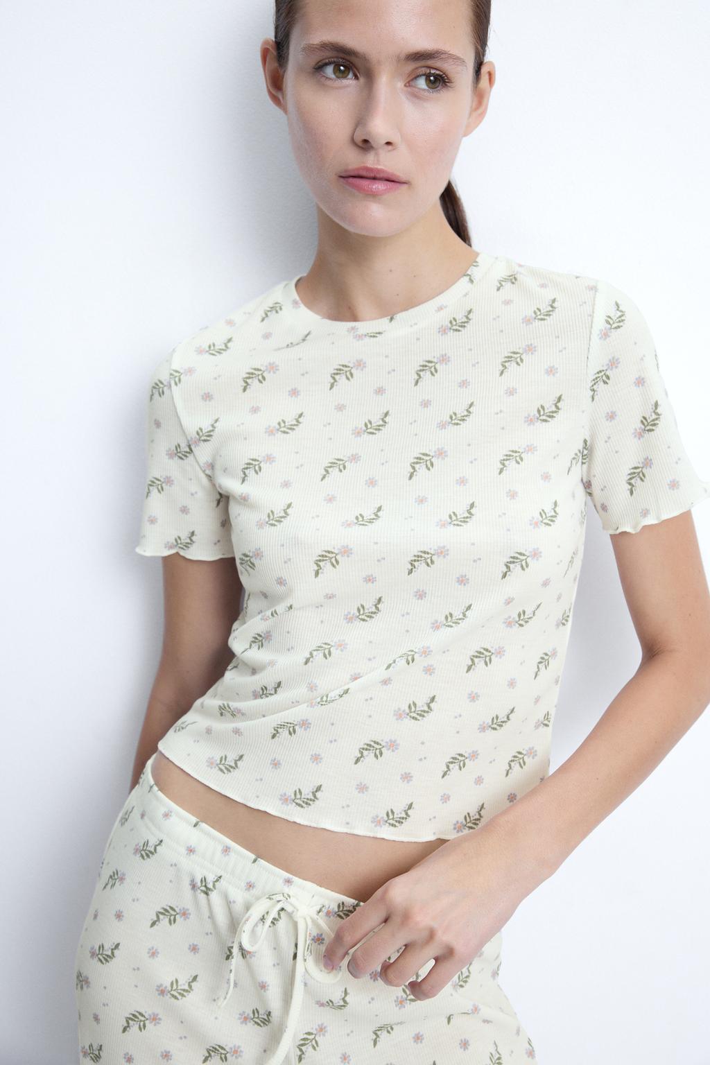 Scalloped pyjama T-shirt