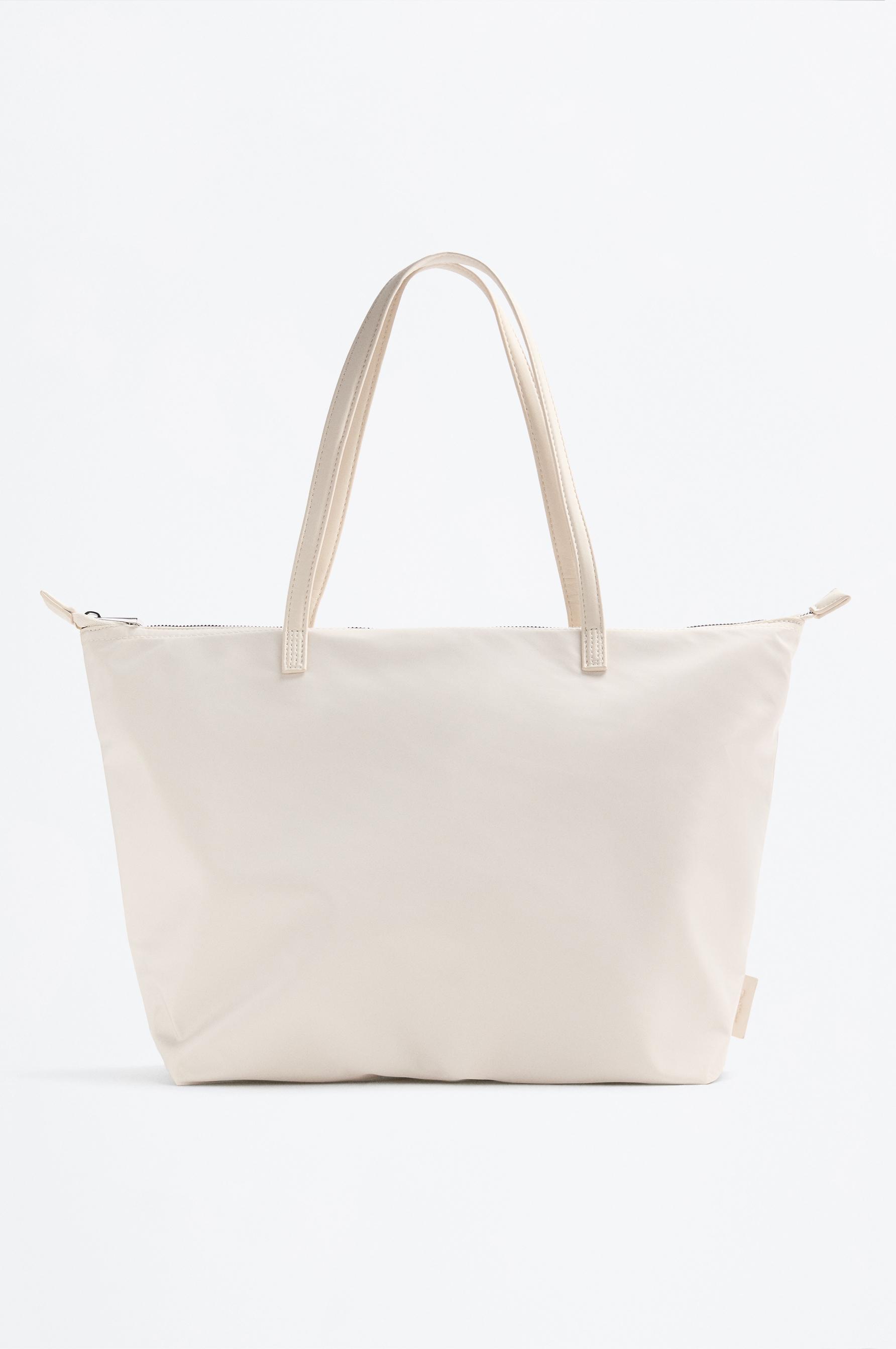 Large nylon shopper bag — GREY