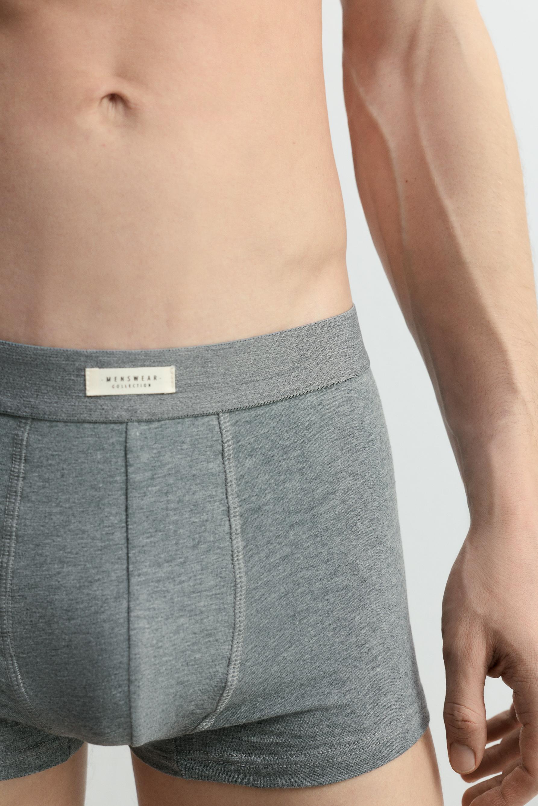 Pack of 7 plain boxers — GREY MARL