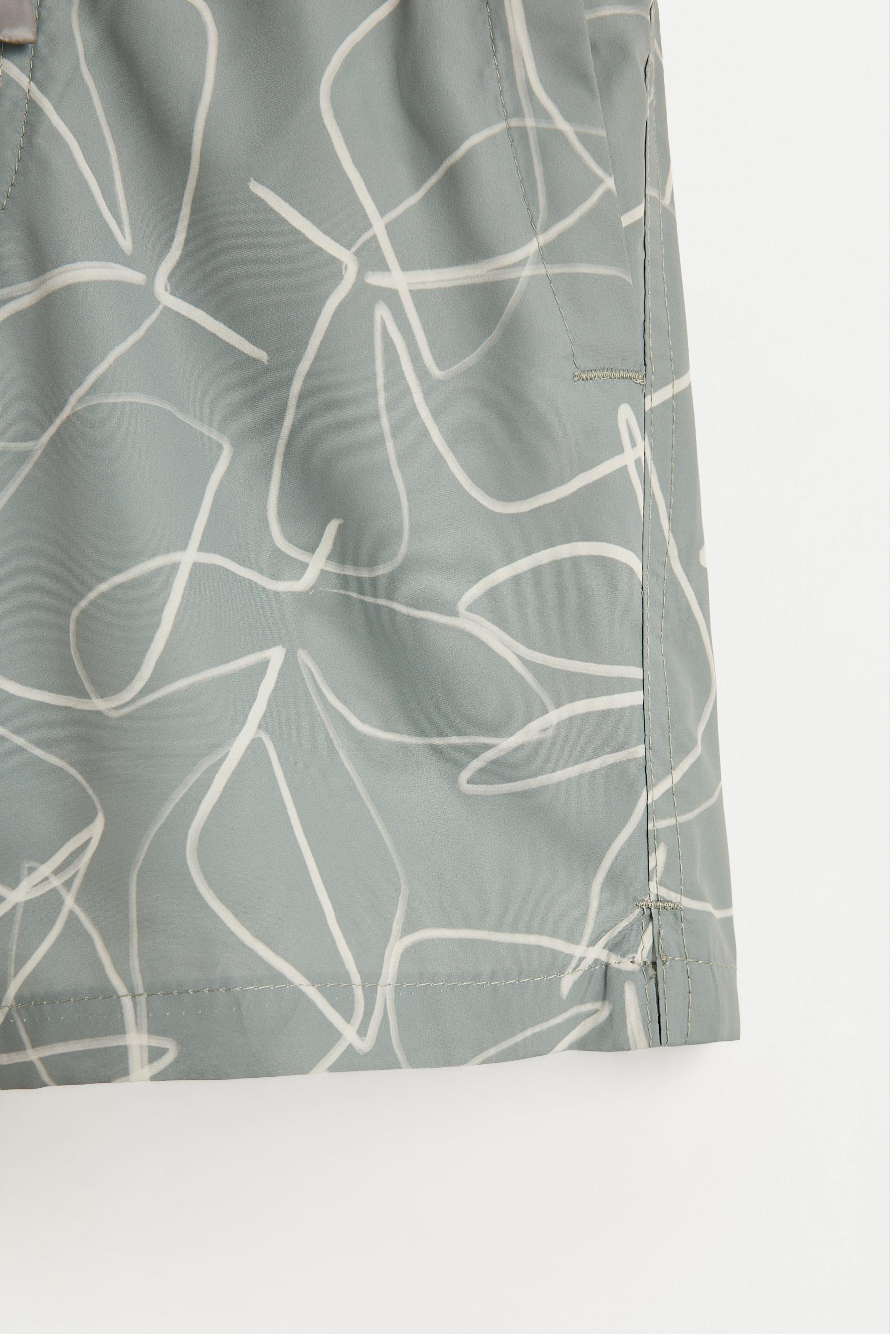 Printed swim shorts — GREEN