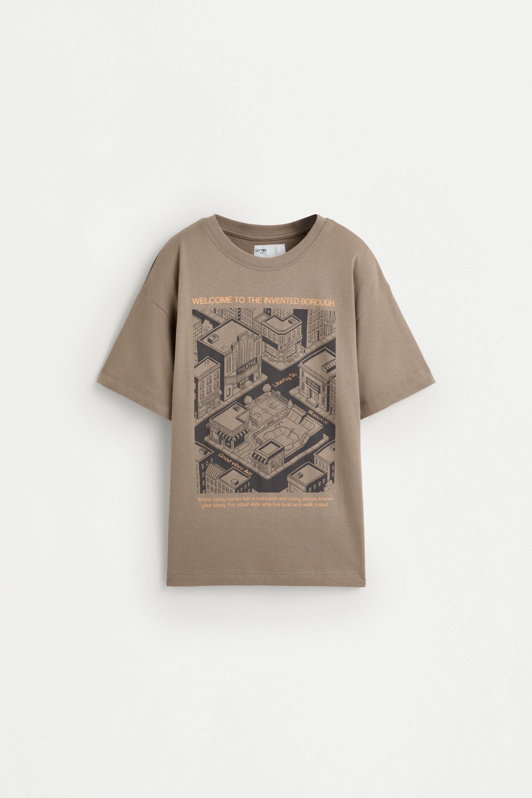 Printed T-shirt — PALE OCHRE