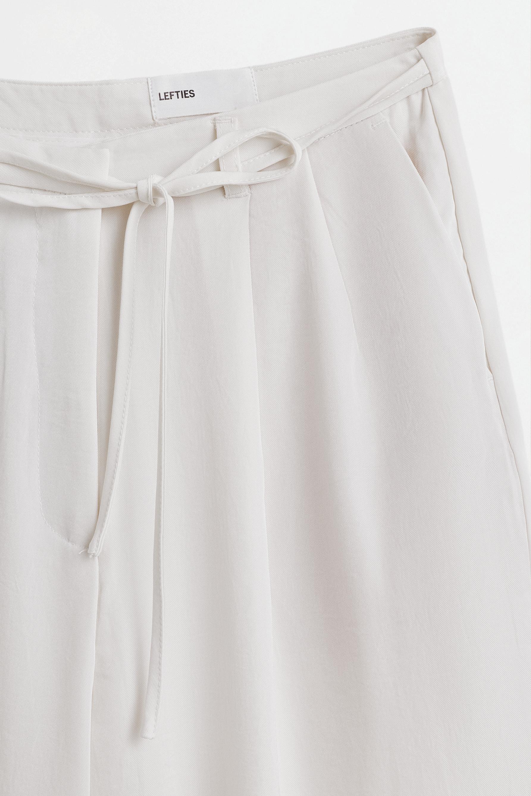 Satin wide-leg trousers — OFF WHITE