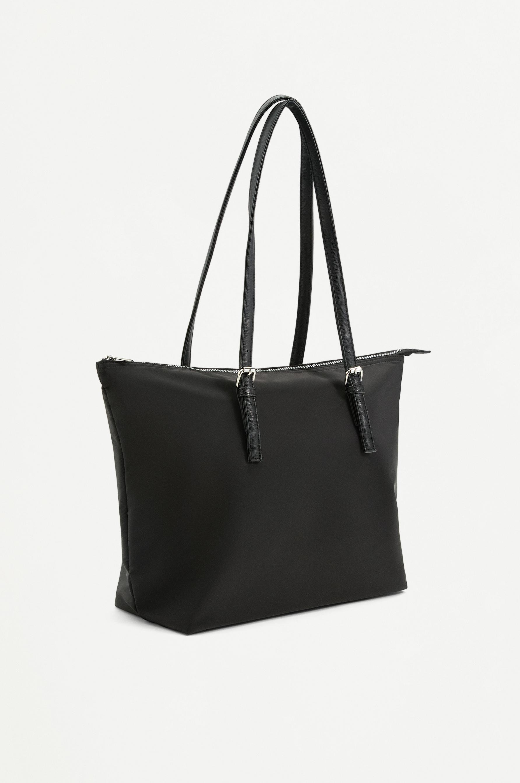 Nylon shopper bag — BLACK