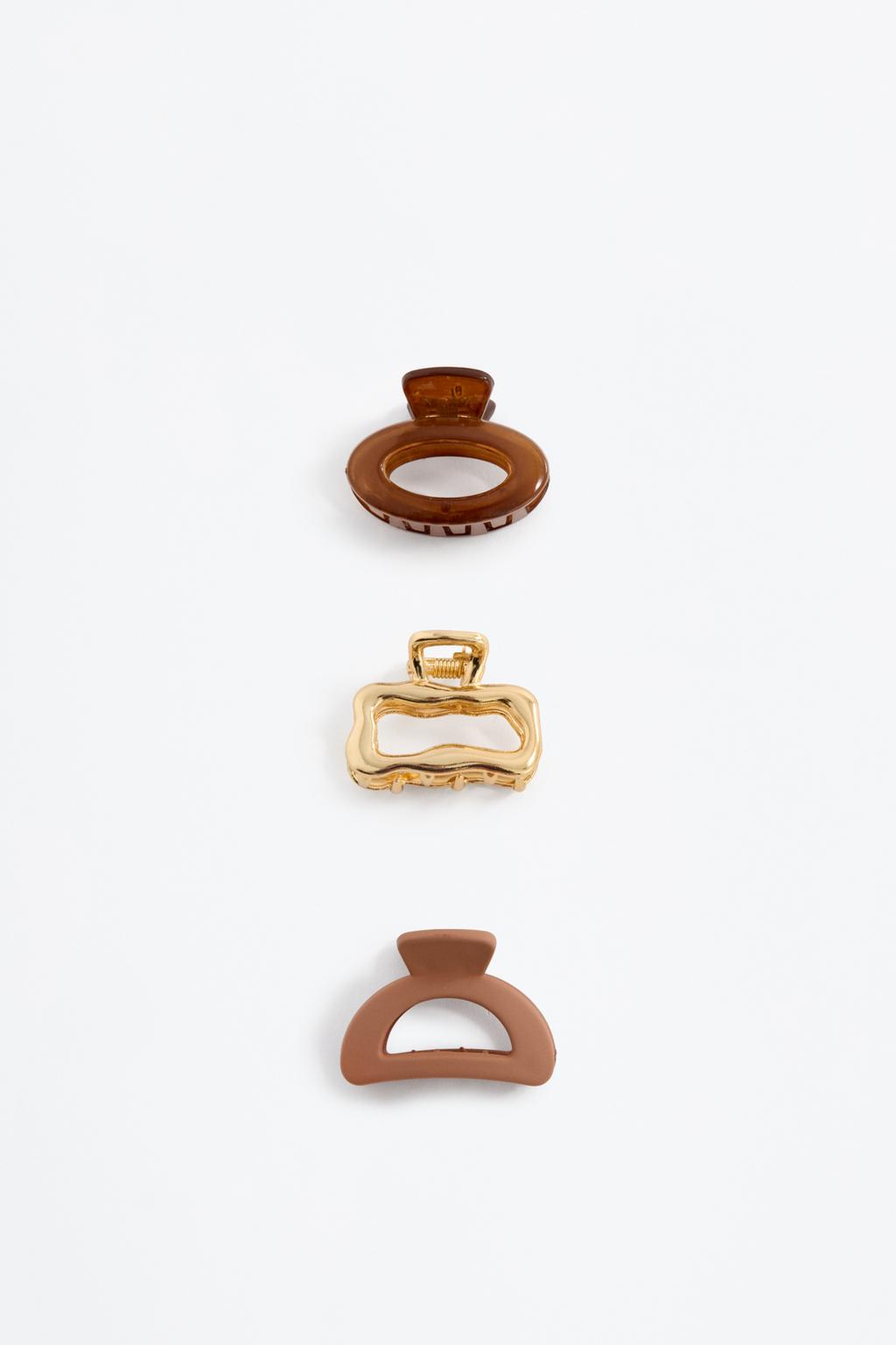 3-Pack of assorted small hair clips