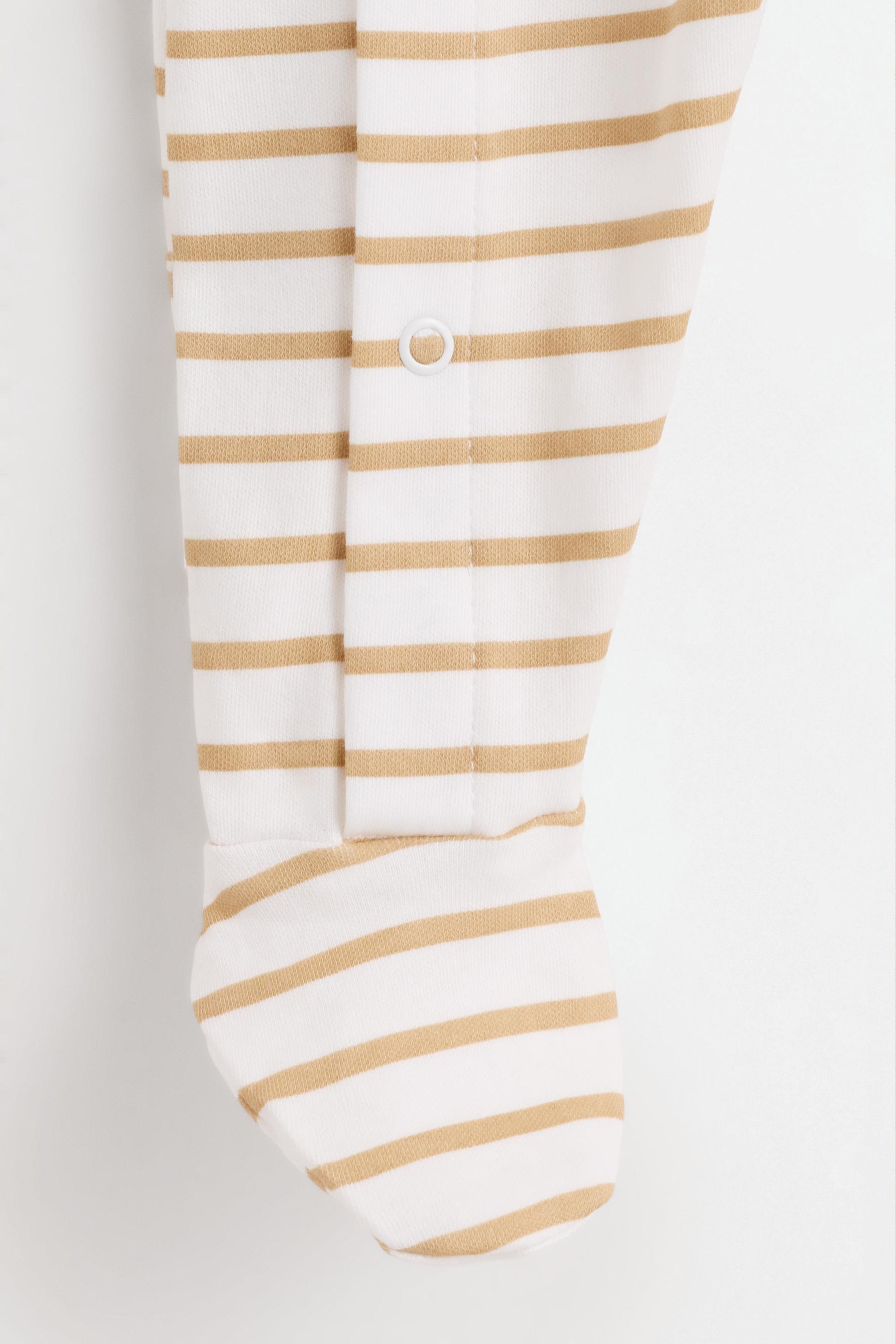 Printed interlock sleepsuit — MUSTARD