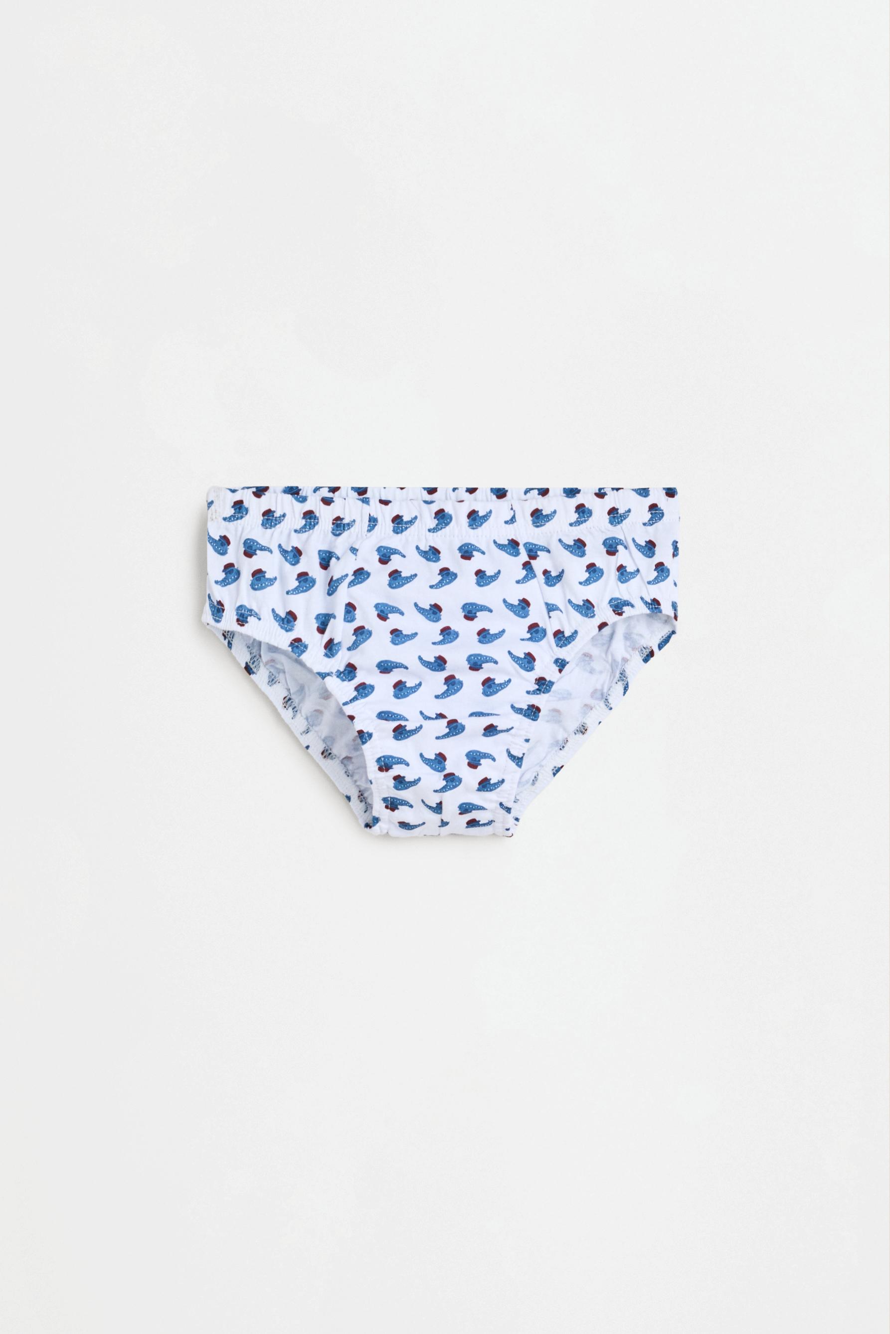 Printed briefs (7-pack) — BLUE/WHITE