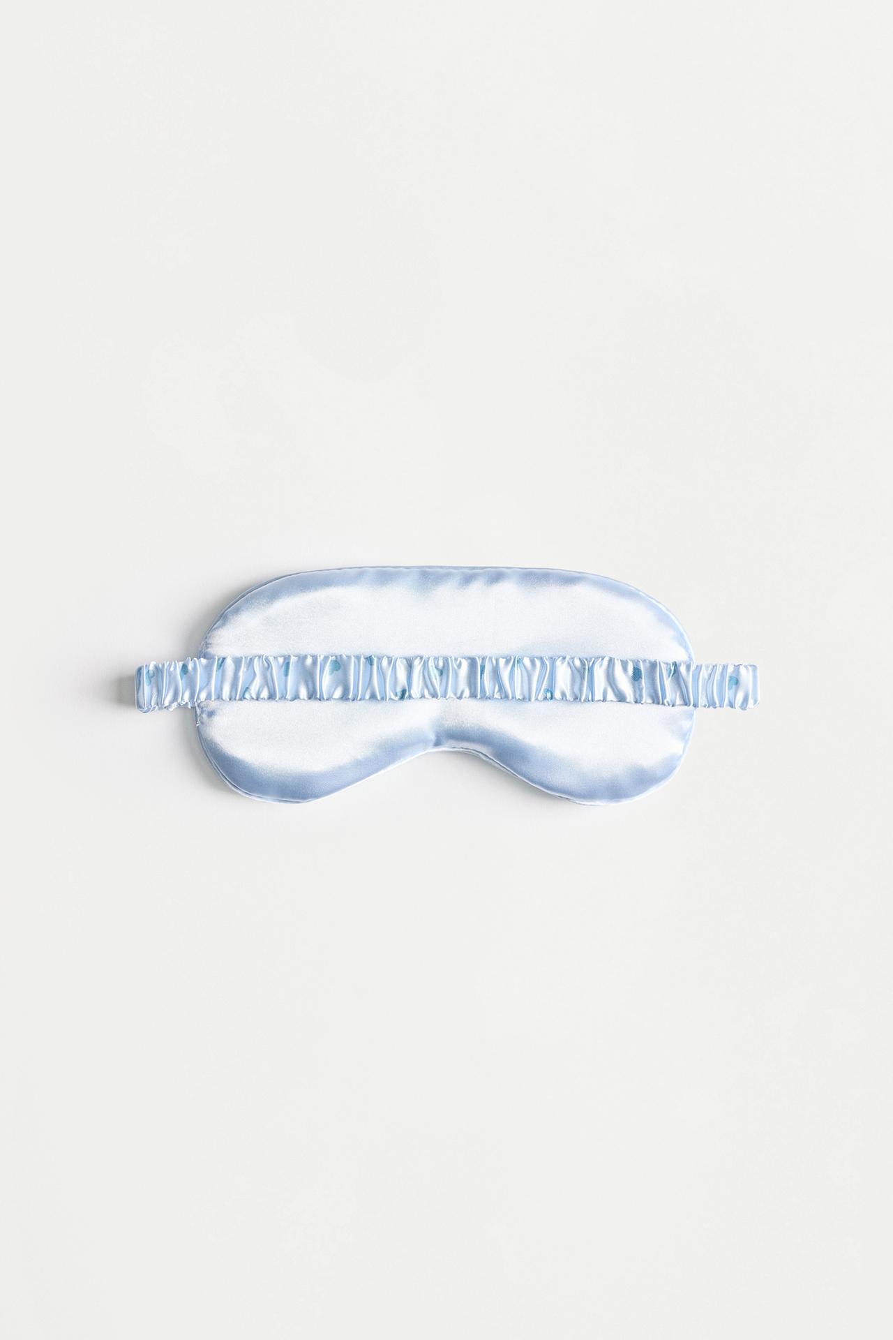 Polka dot print sleep mask — PASTEL BLUE
