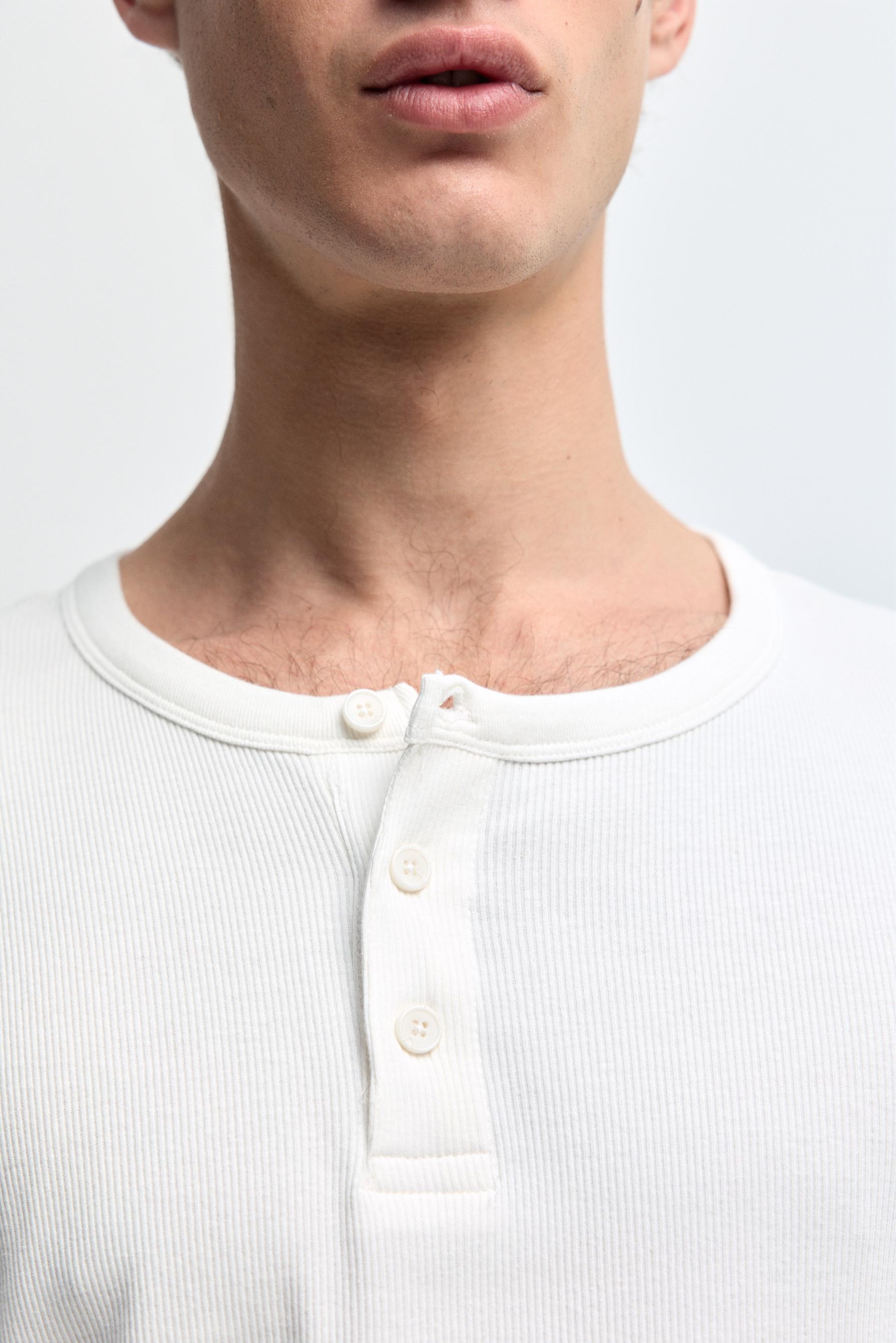 Henley T-shirt — OFF WHITE