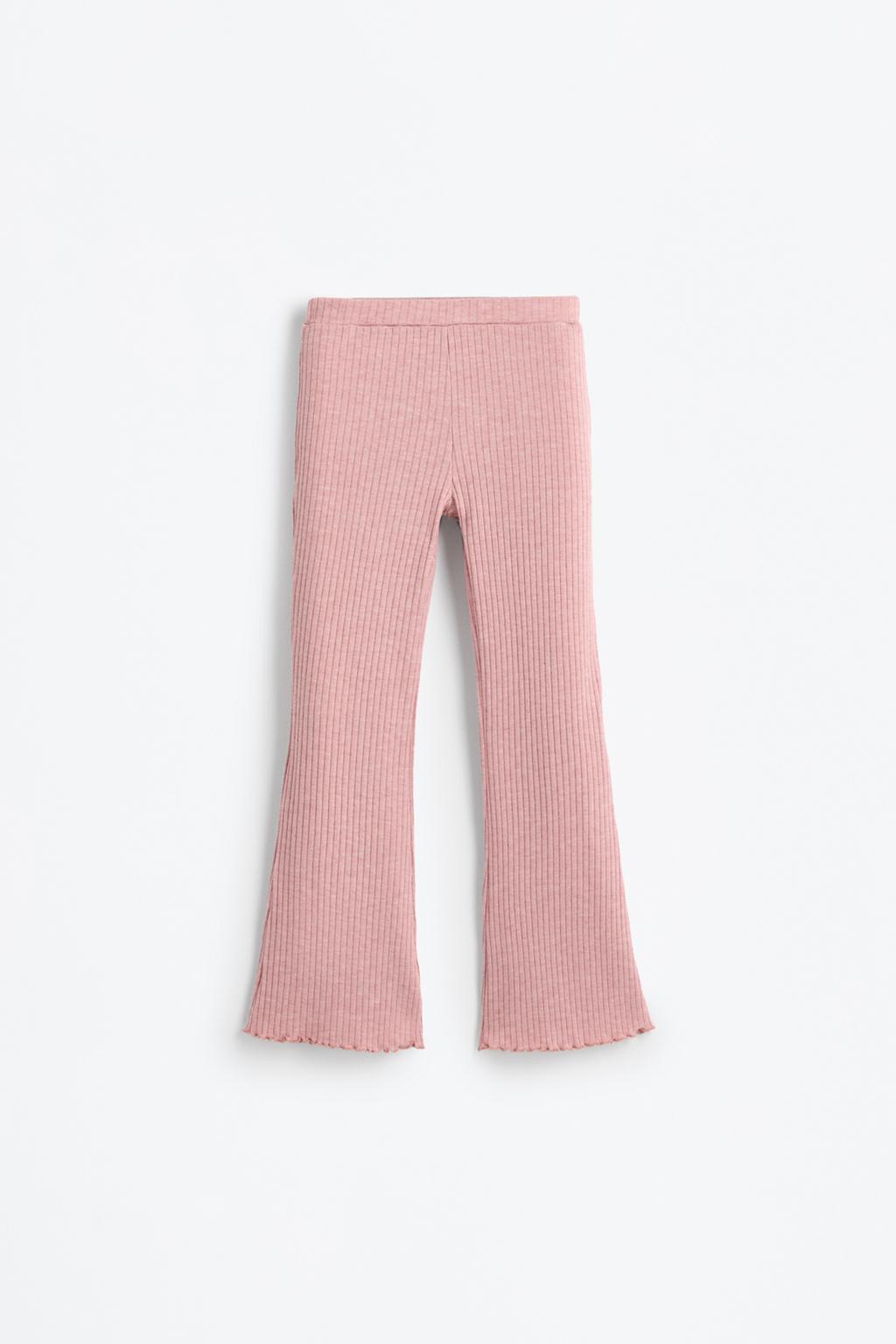 Ribbed bell bottom leggings