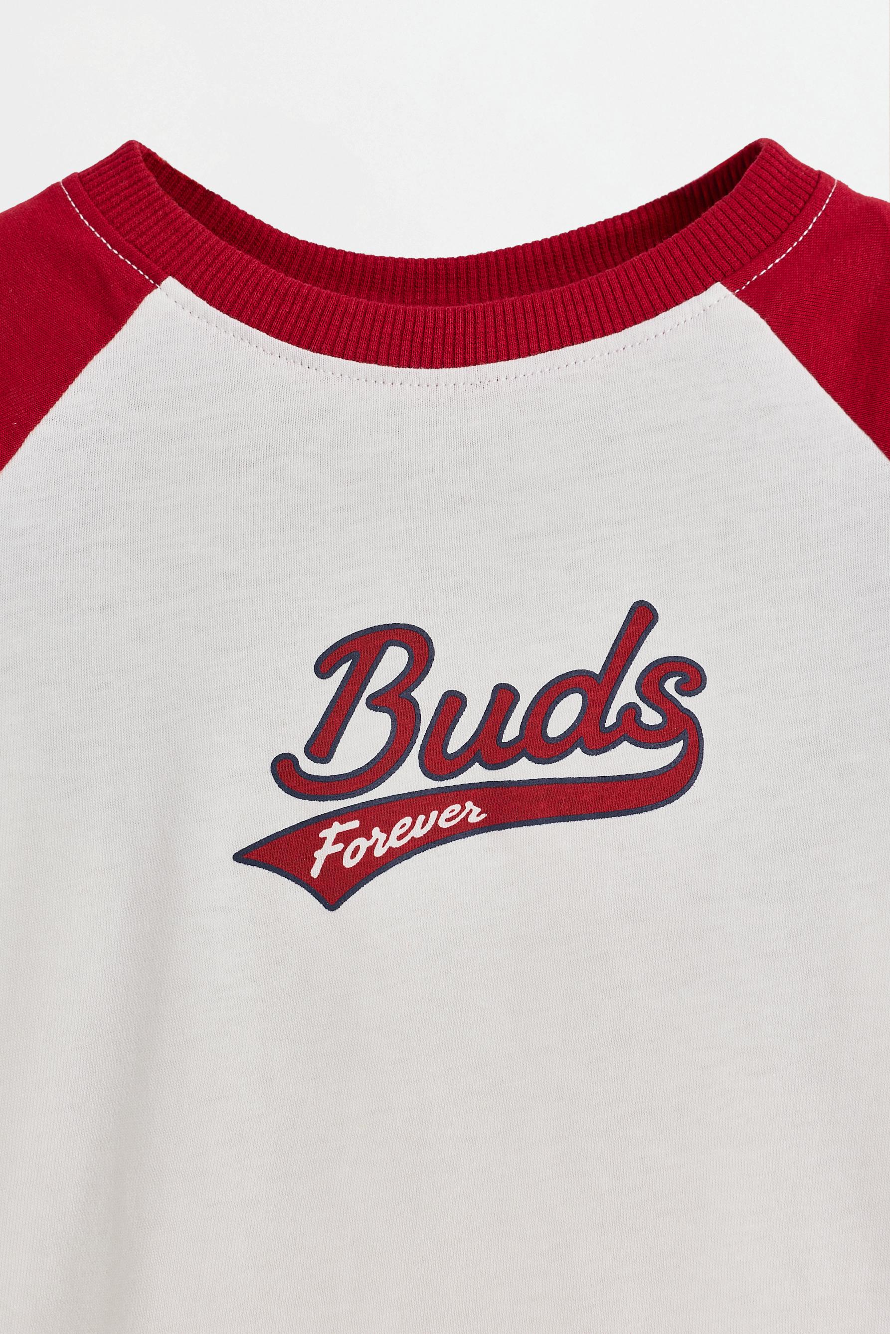 Slogan raglan sleeve T-shirt — BRIGHT RED