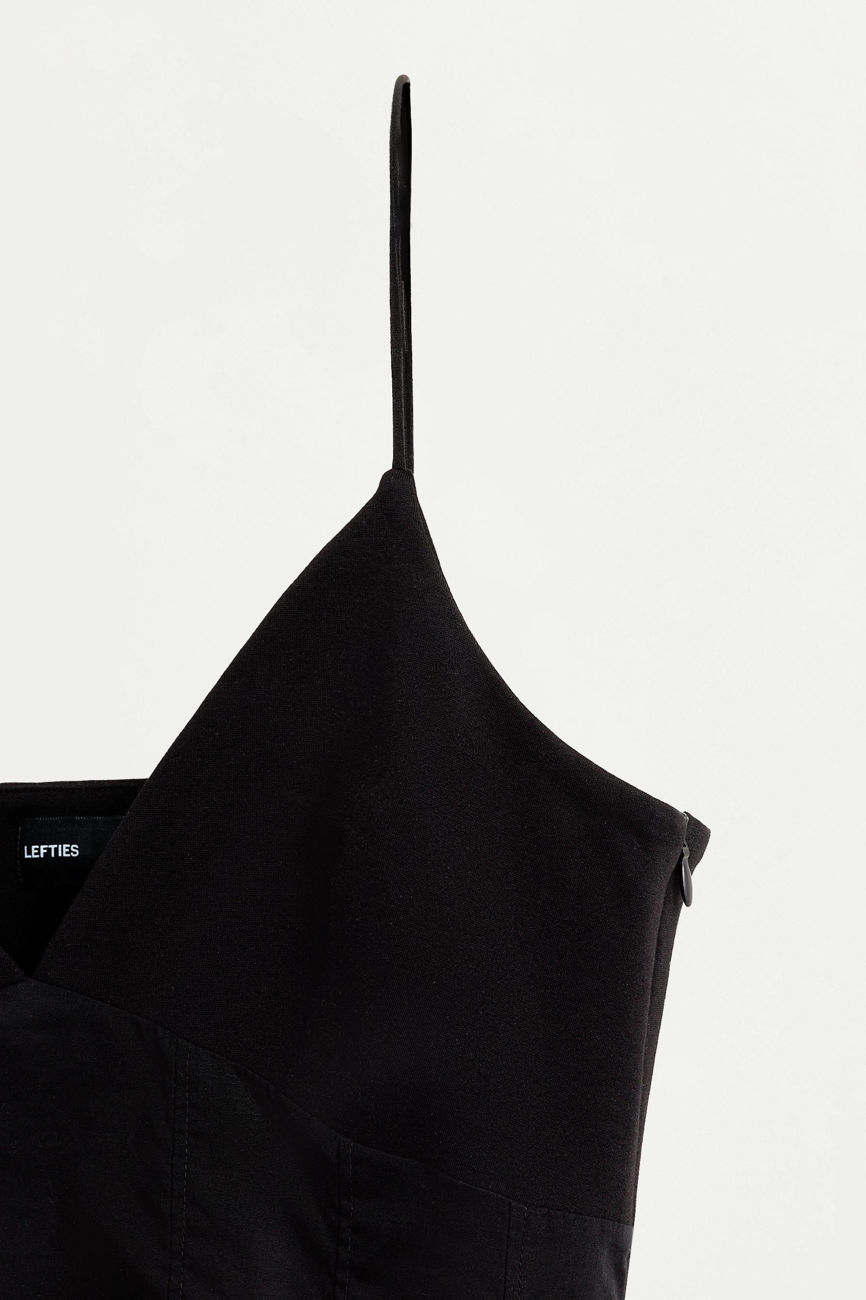 Peplum top — BLACK
